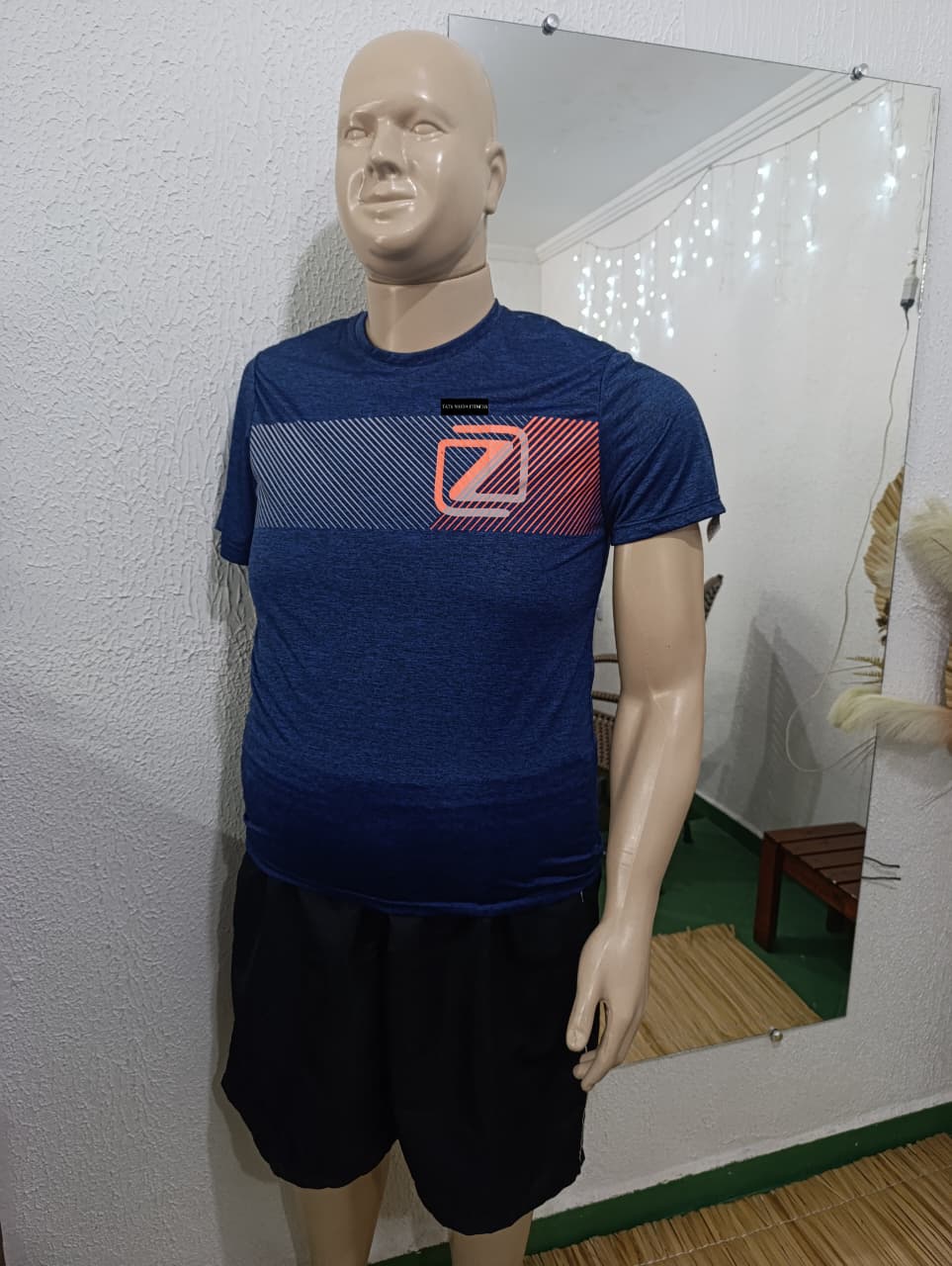 Camisa G1 DRYFIT Azul com detalhes no peito