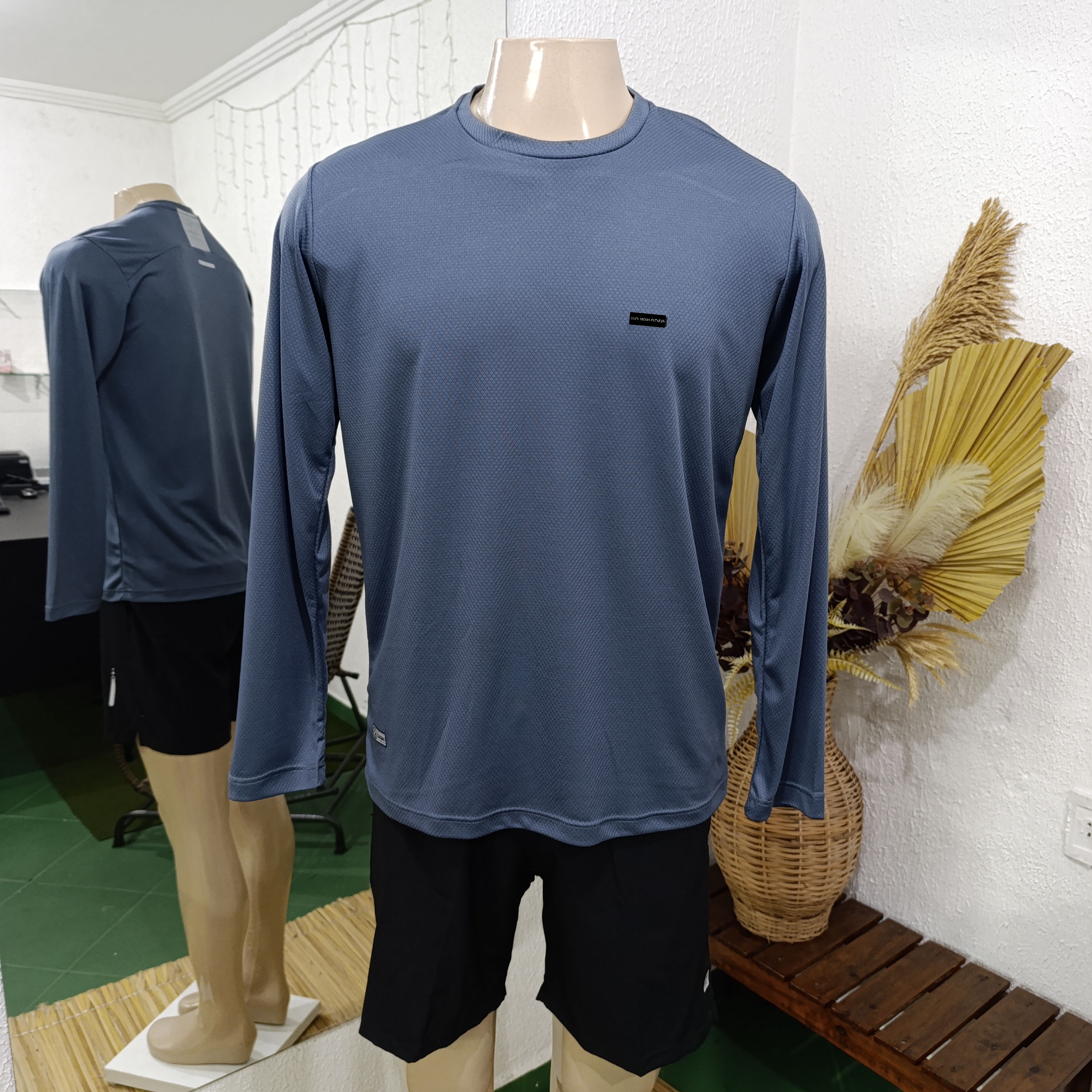 Camisa M Dryfit Manga longa cor GRAFITE