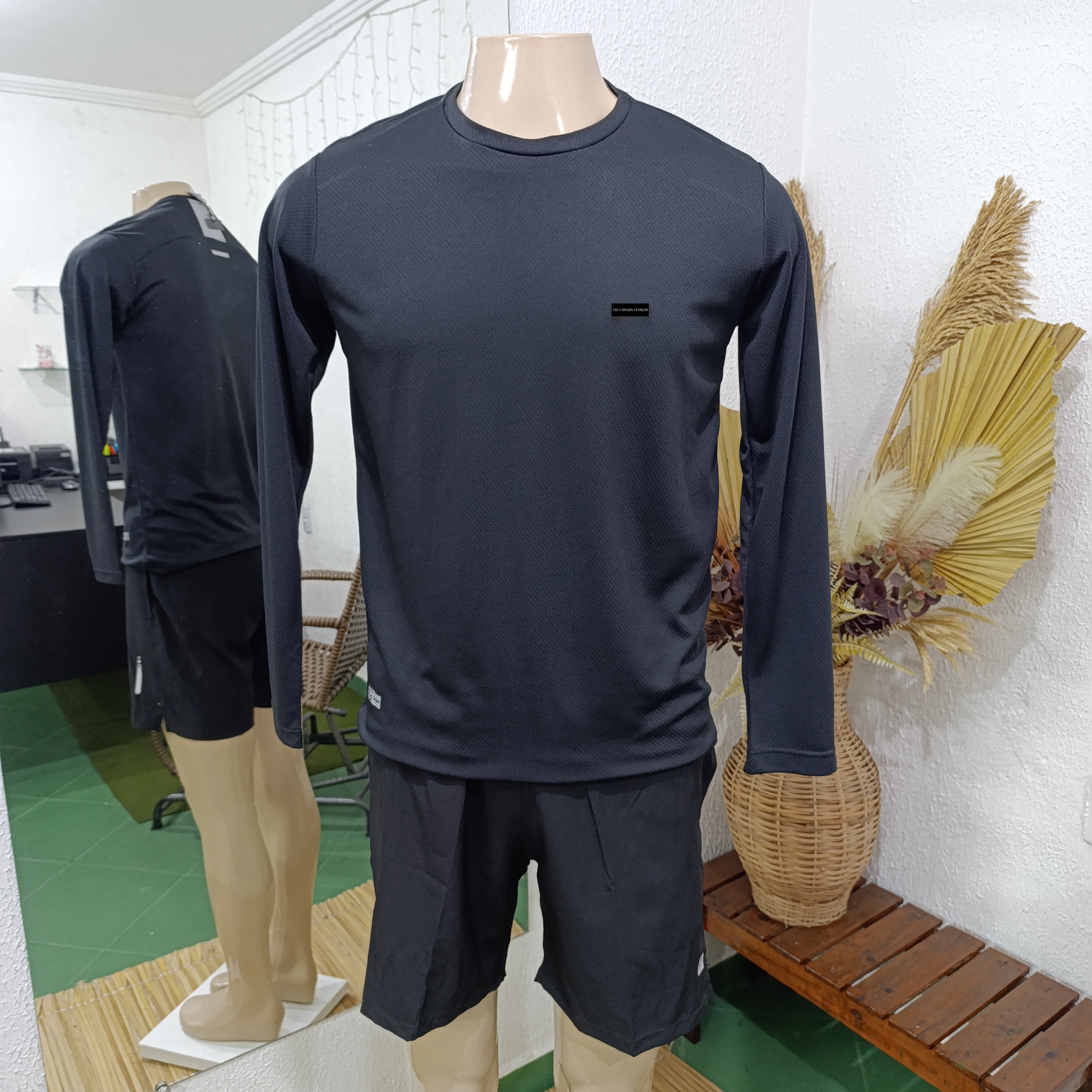 Camisa P Dryfit Manga Longa cor PRETA