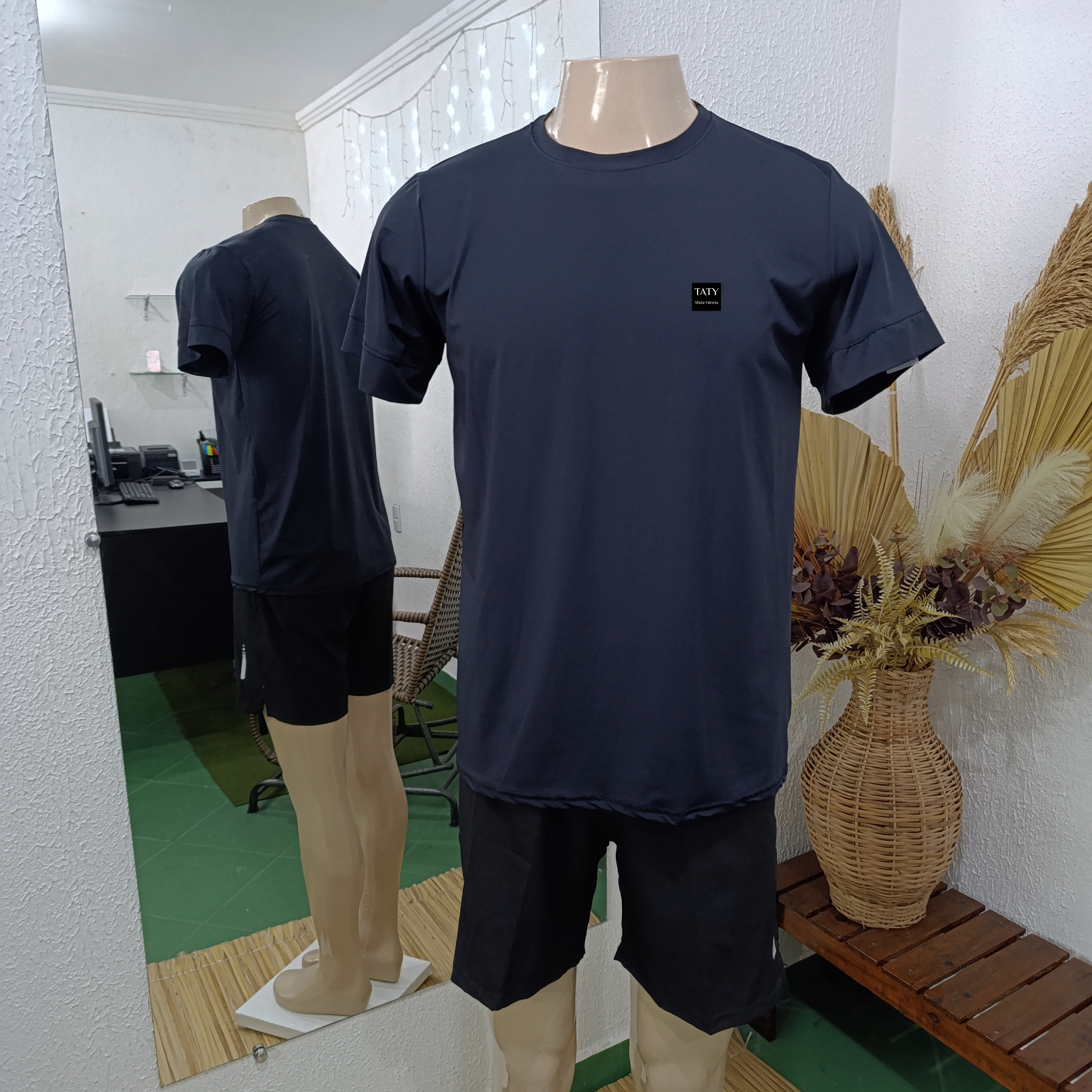 Camisa G POLIAMIDA lisa toda PRETA