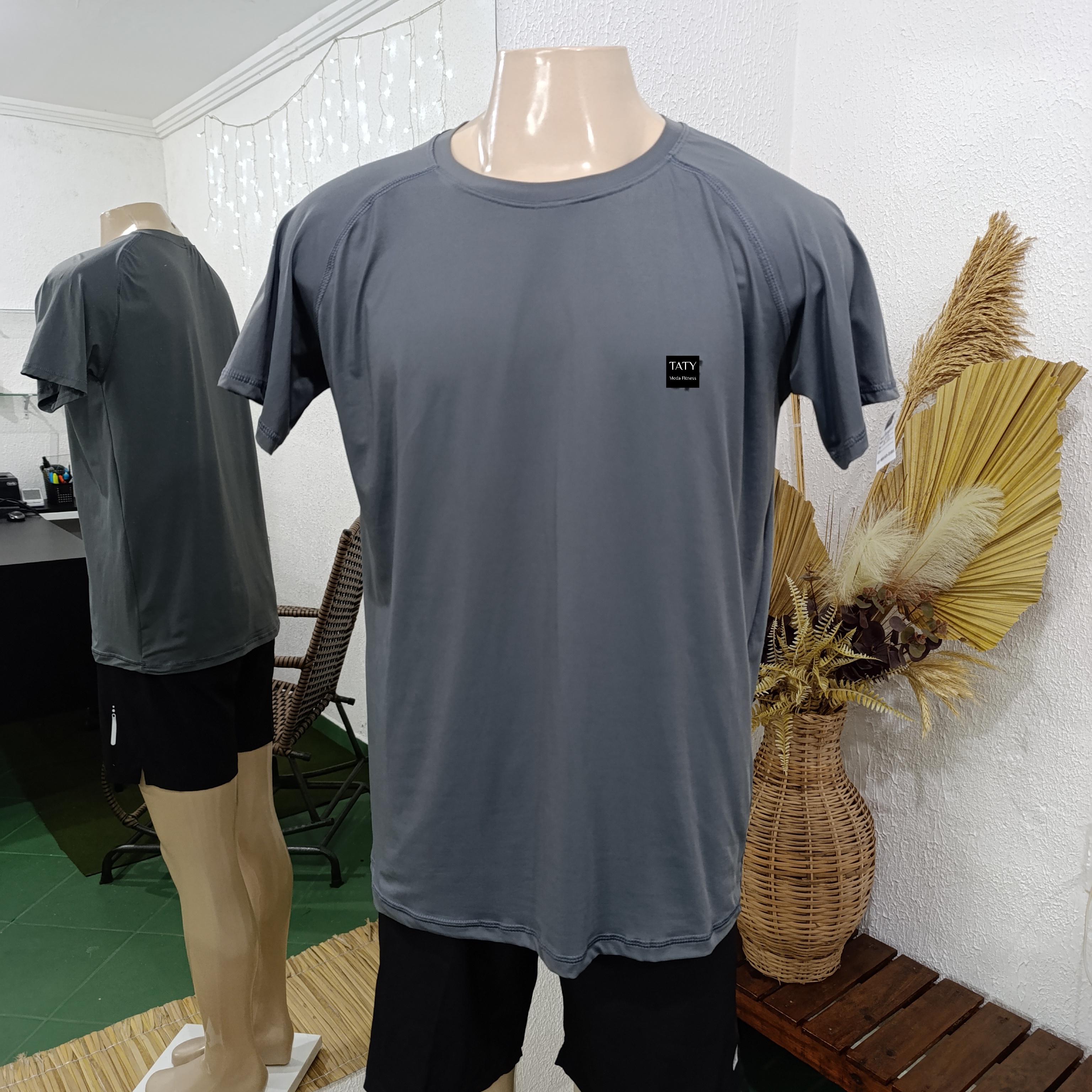 Camisa GG Dryfit lisa CINZA escuro