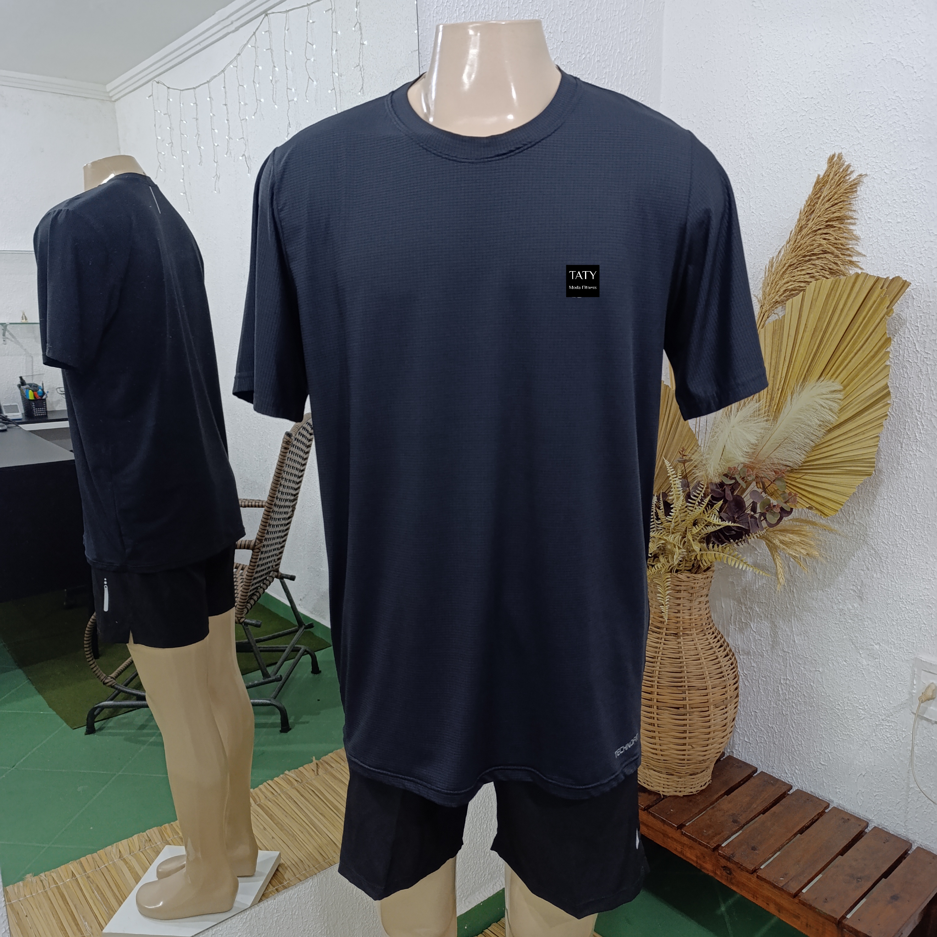 Camisa GG TECNOFIT TODA PRETA