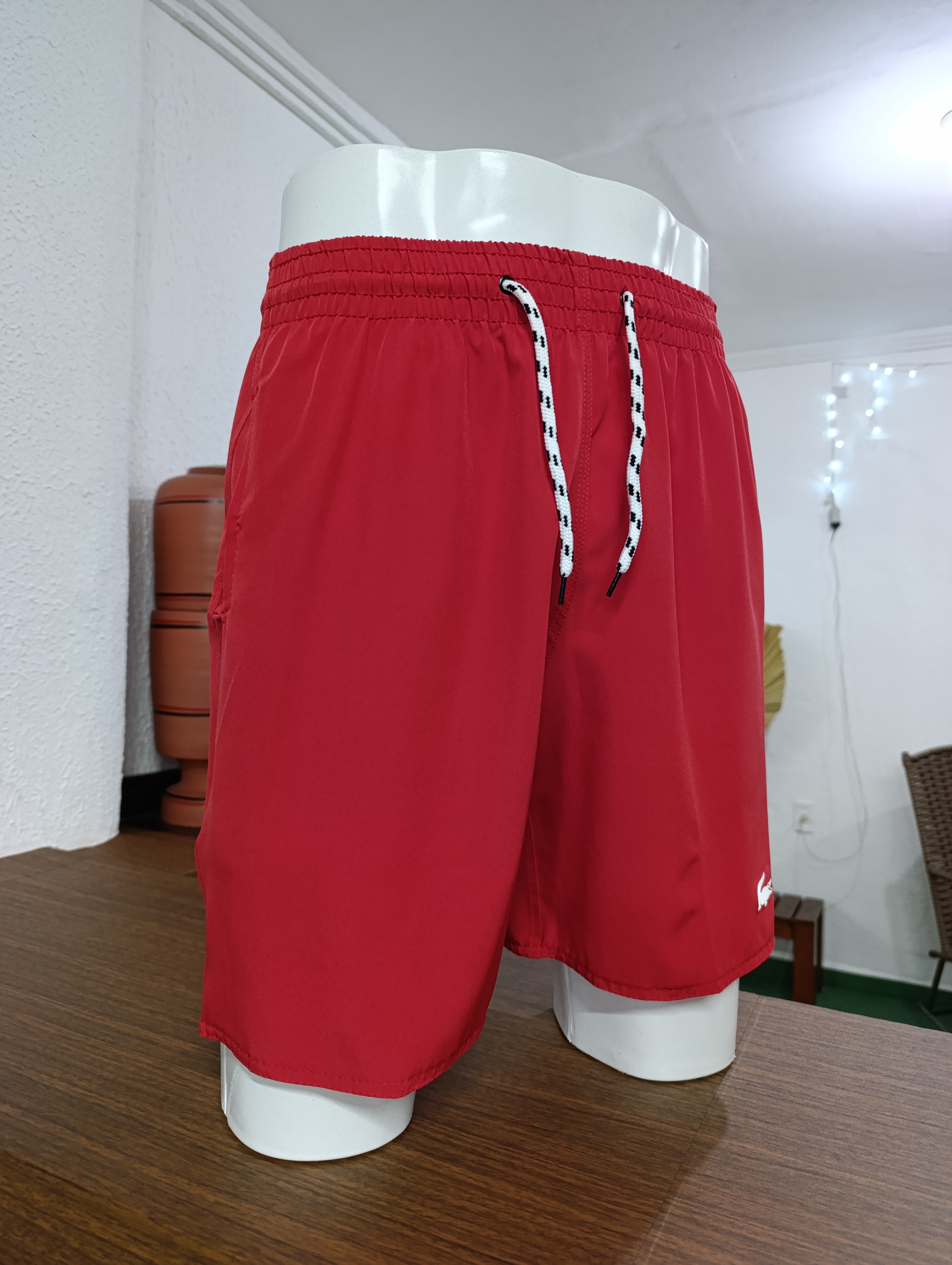 Short M TACTEL com elastano cor VERMELHA