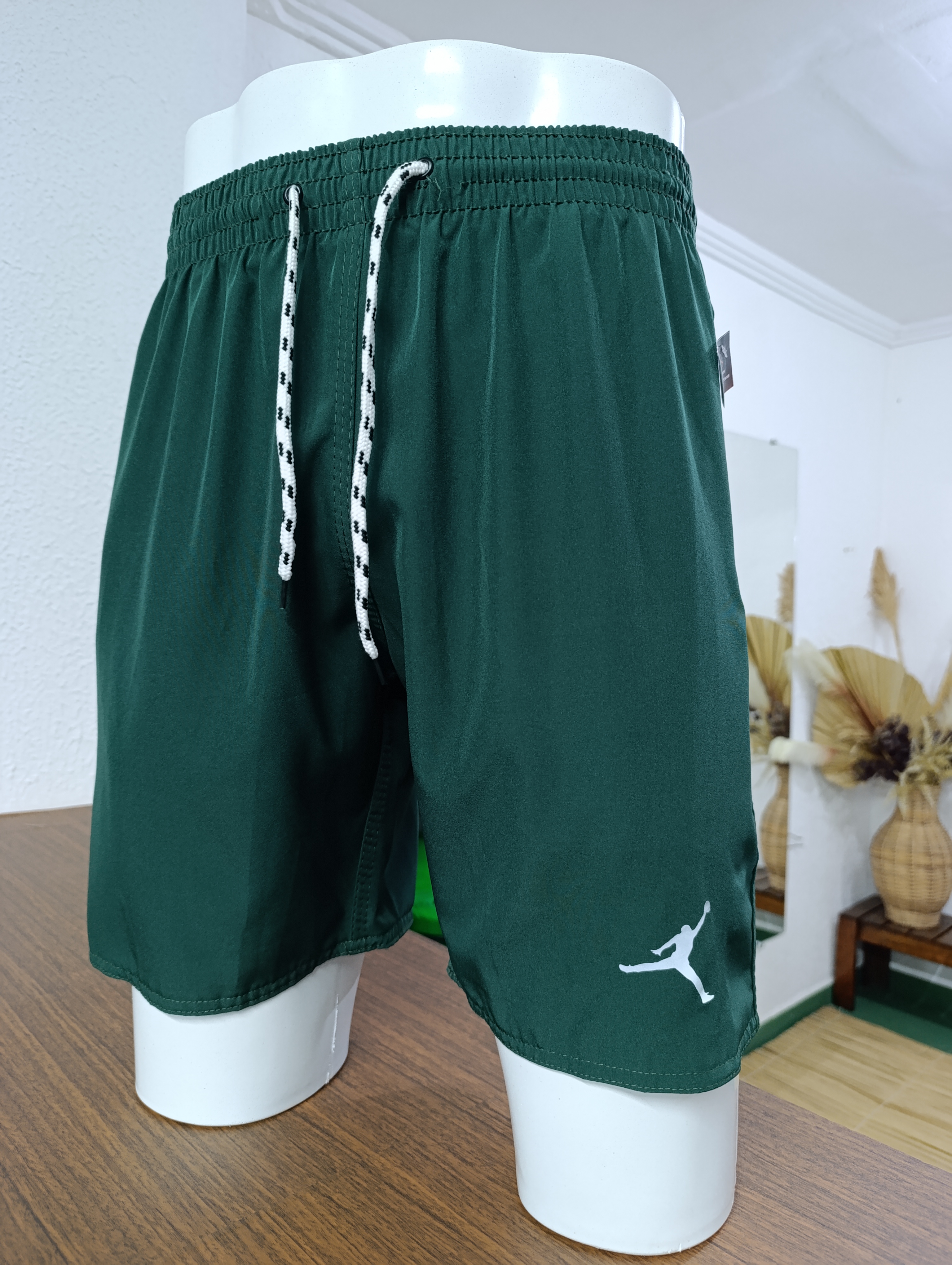 Short M TACTEL com elastano verde escuro