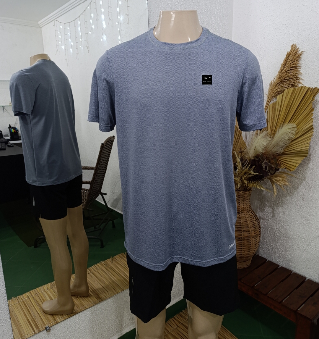 Camisa M DRY FLEX cor cinza azulado