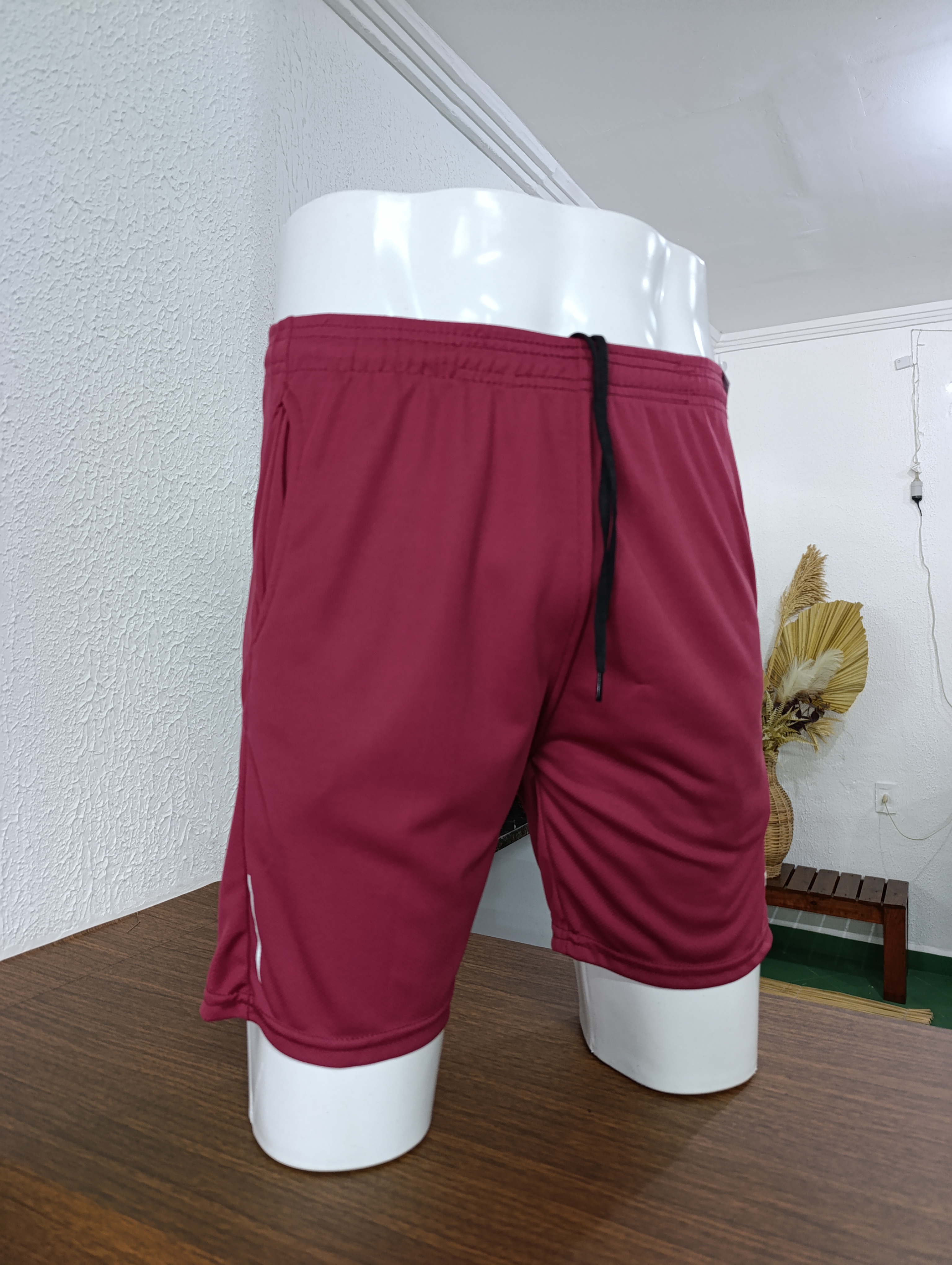 Short Masculino P Dryfit cor Vinho liso
