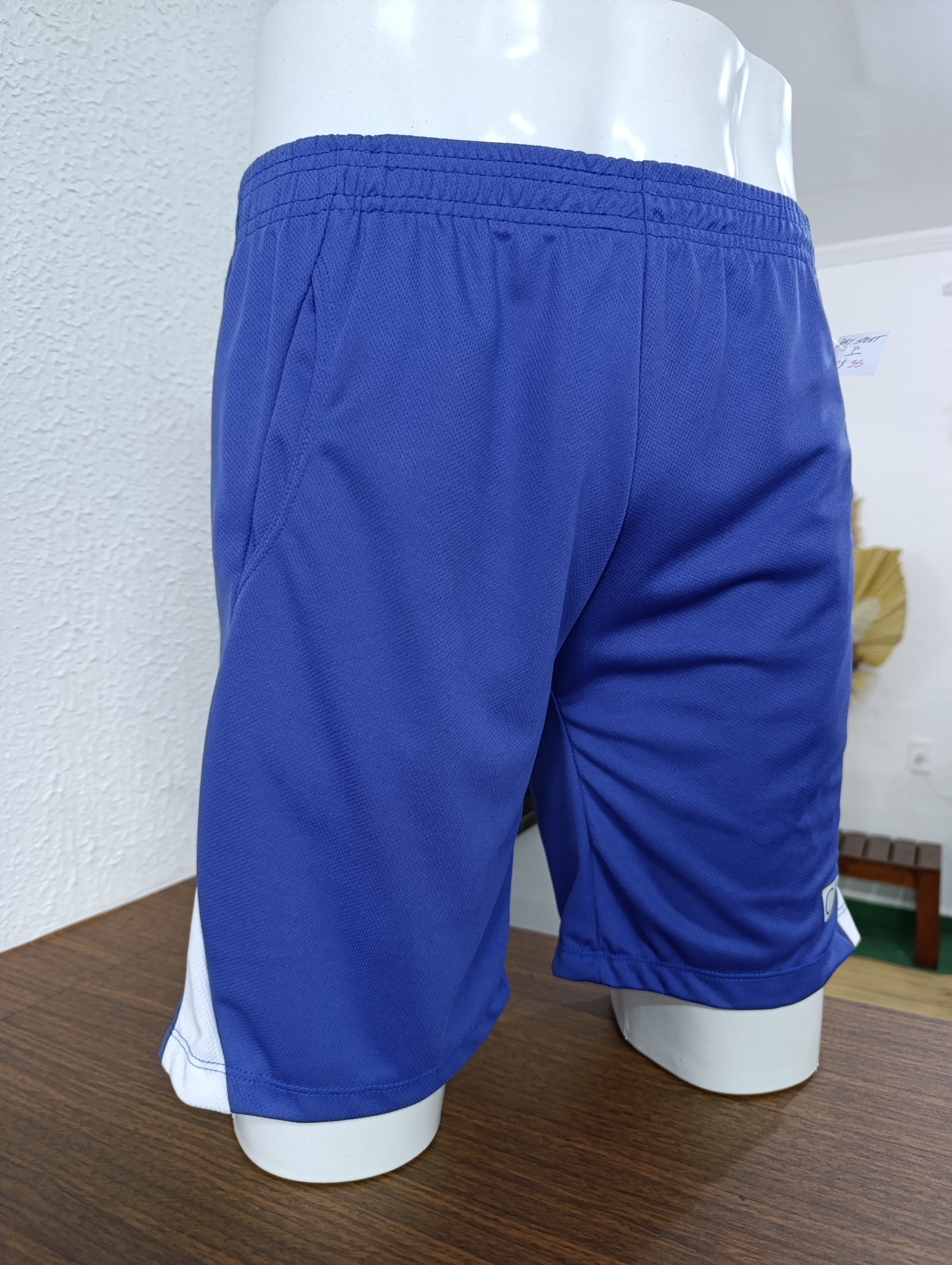 Short masculino P Dryfit cor AZUL ROYAL com branco na perna