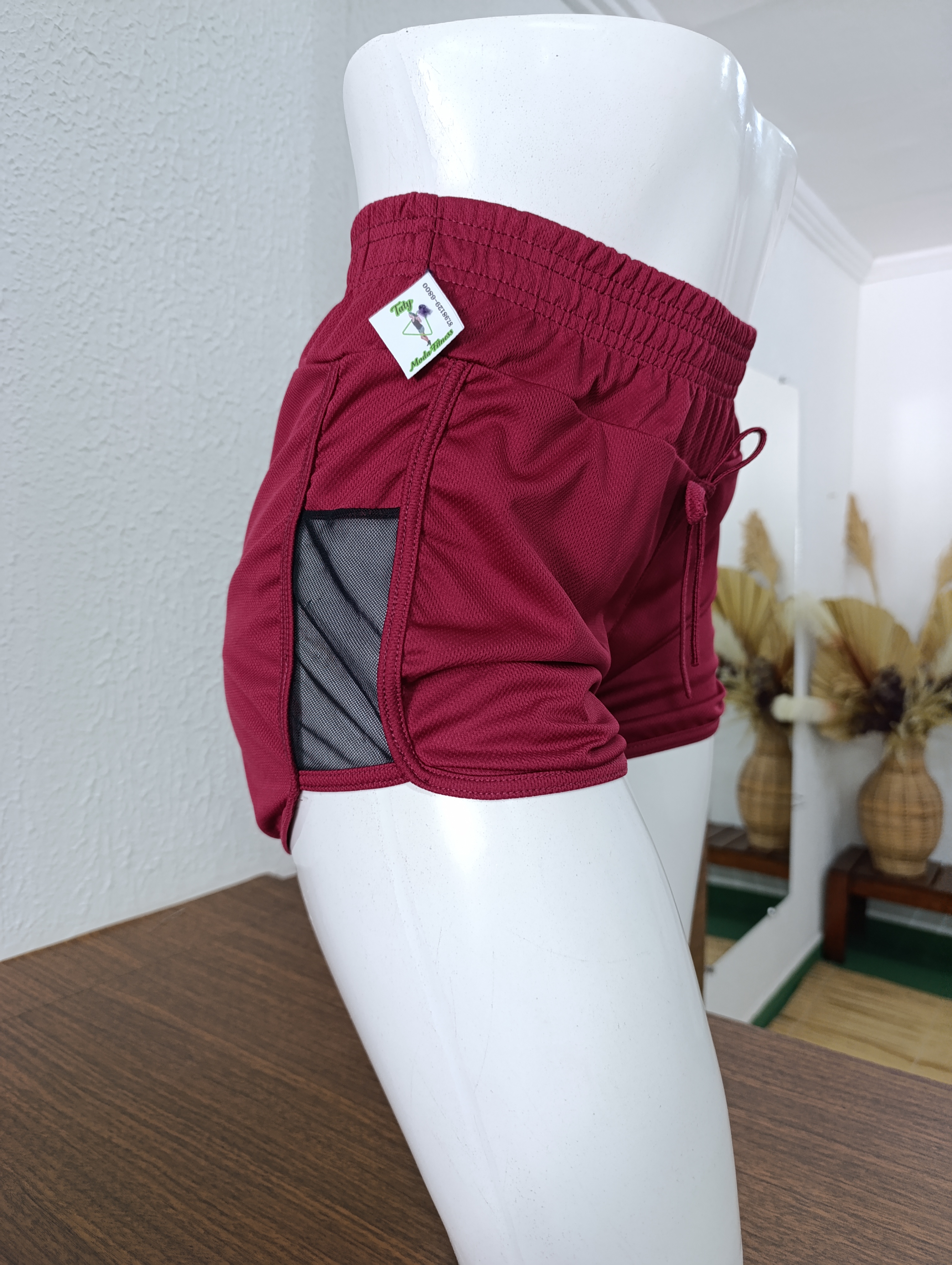 Short M curto vinho PROMOÇÃO