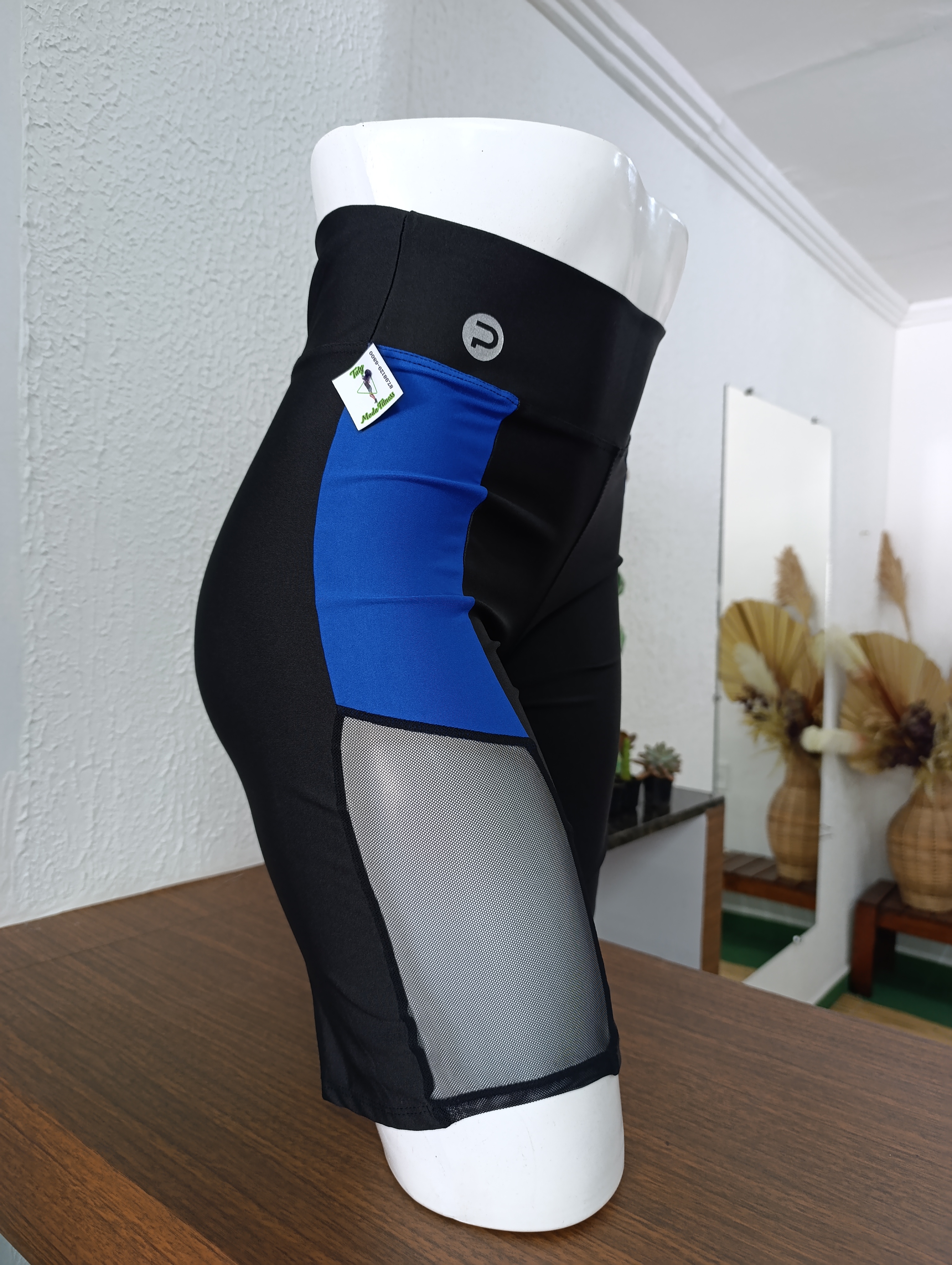 Short M ciclista detalhes azul PROMOÇÃO