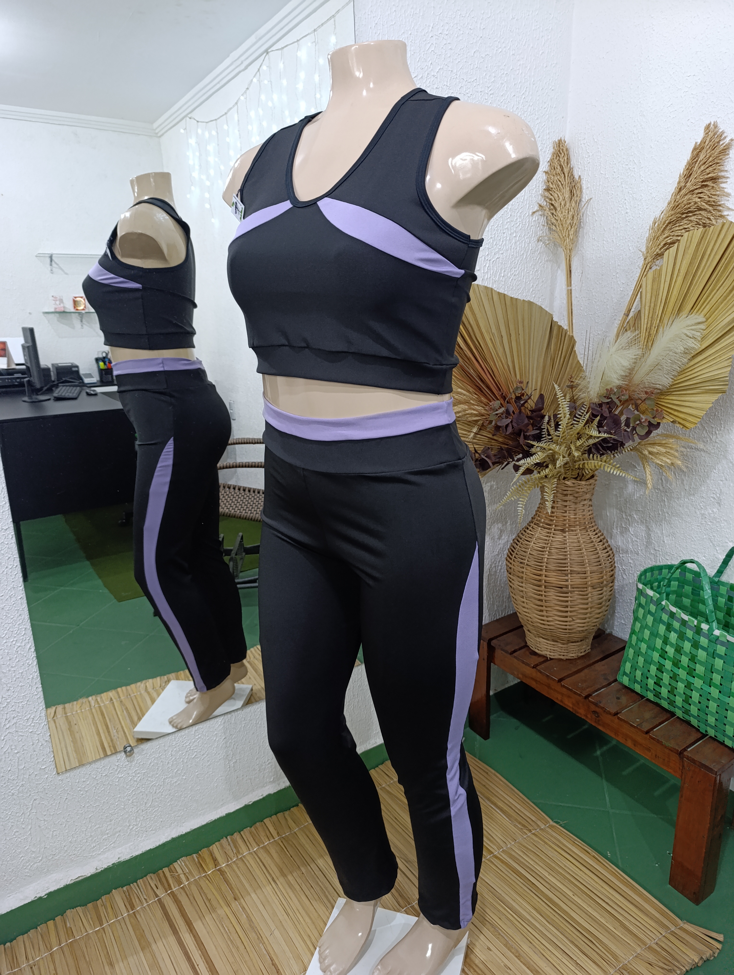 Conjunto de Calça G3 PRETO com LILÁS