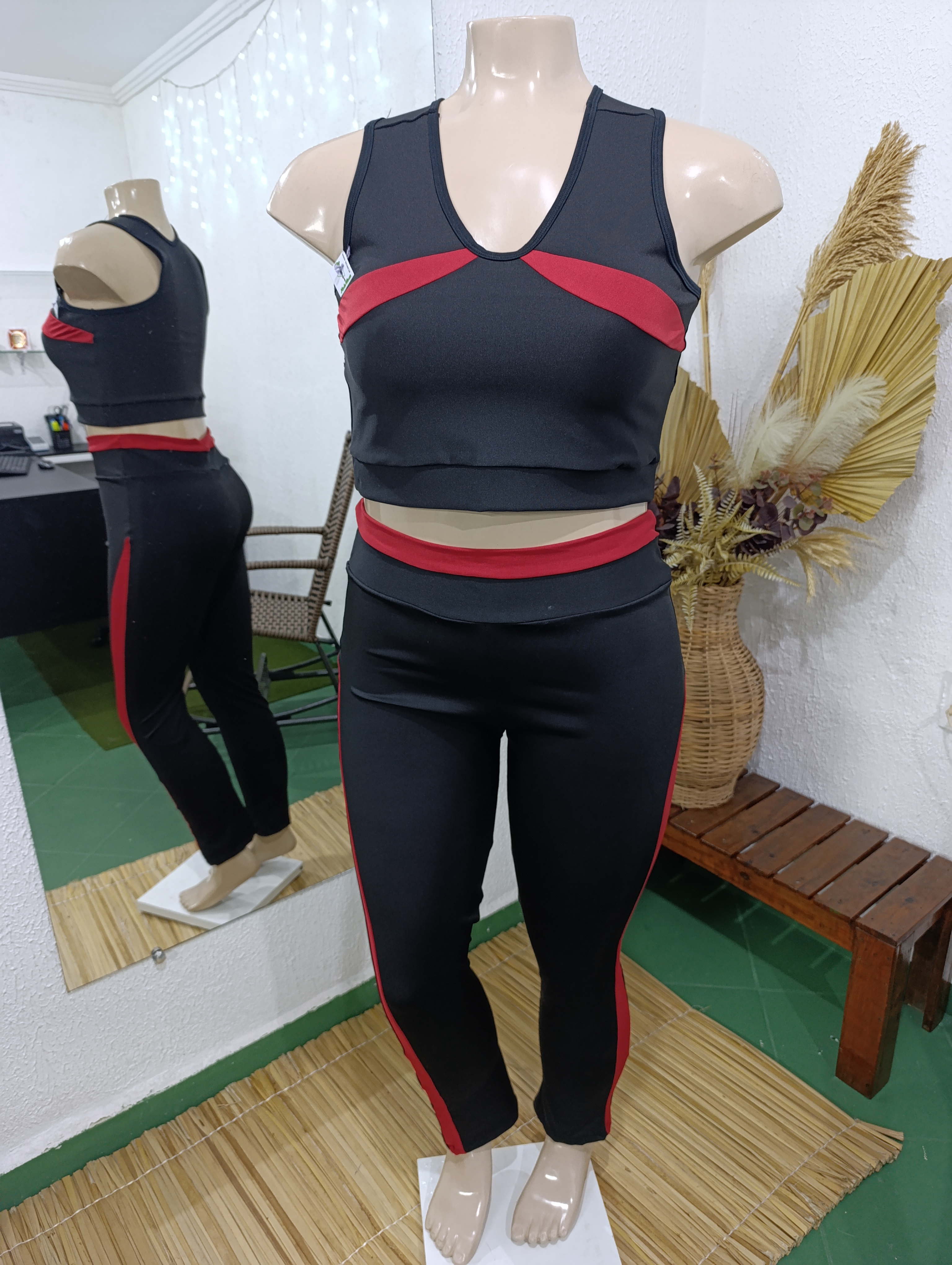 Conjunto de Calça G3 PRETO com VERMELHO ❤️