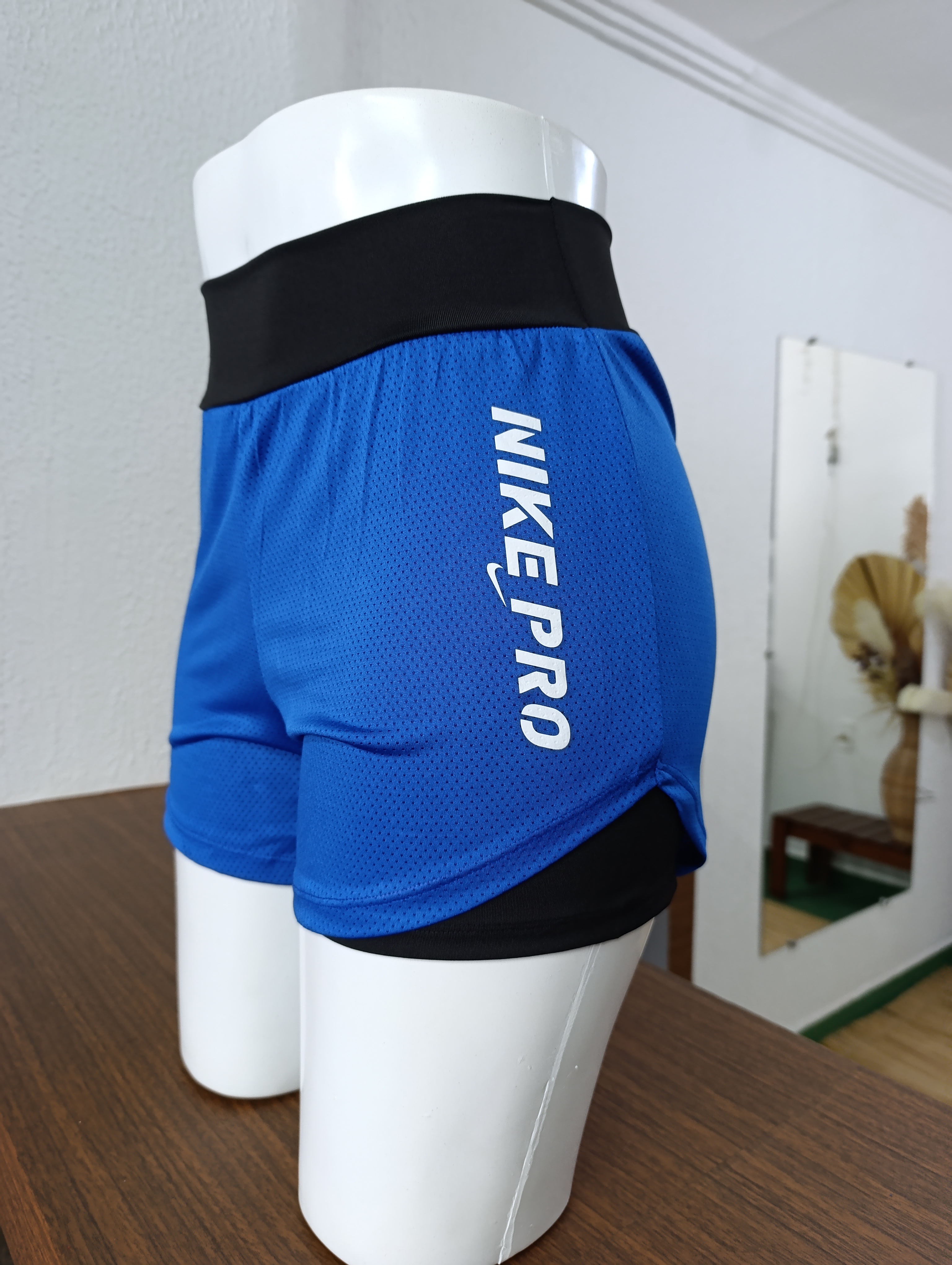 Short M Duplo Preto/Royal