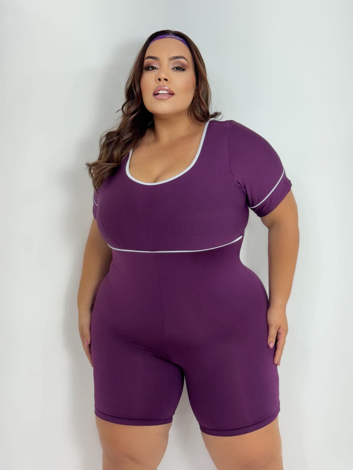 Macaquito GG manga curta cor ROXA