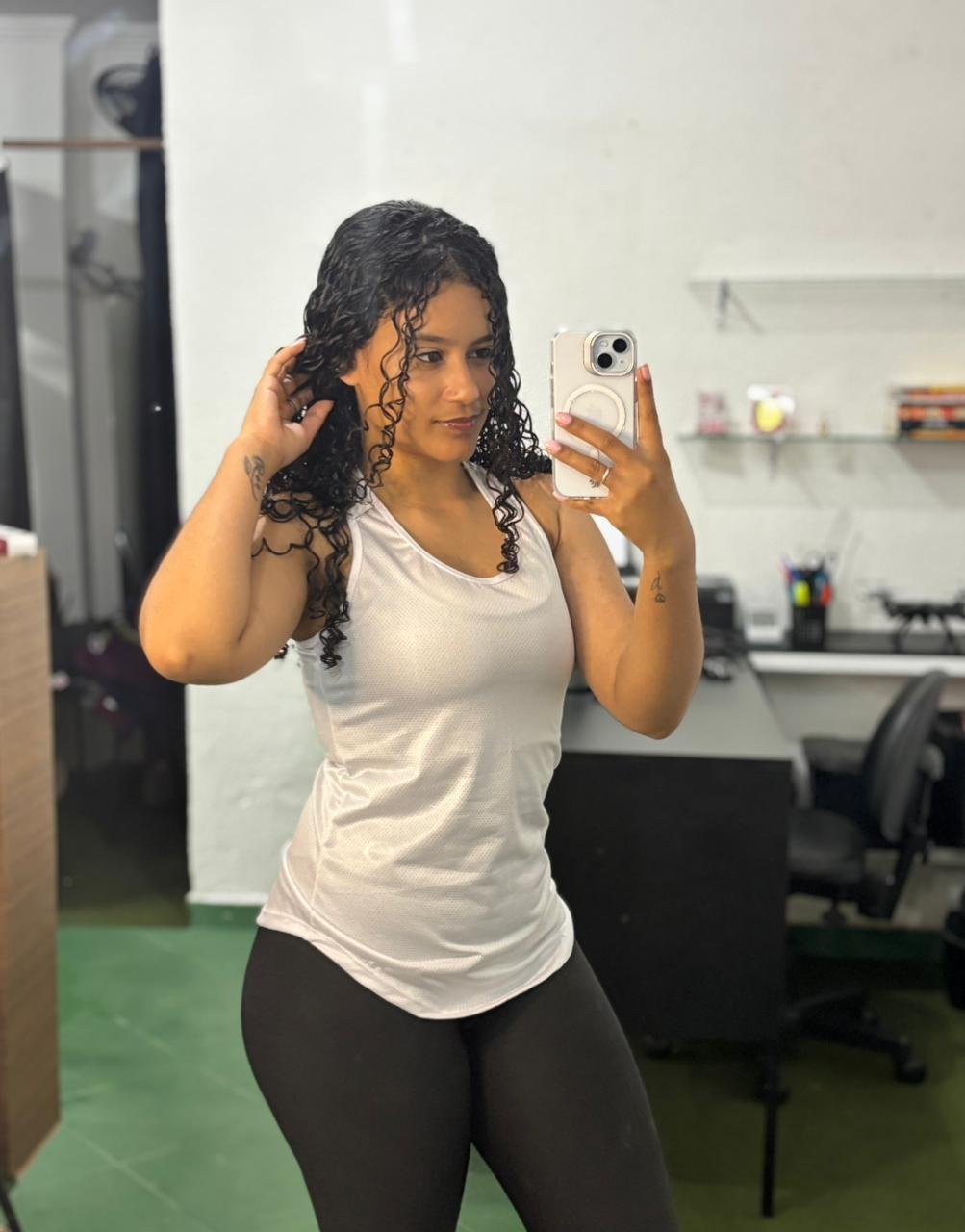 Regata P Dryfit cor BRANCA PROMOÇÃO