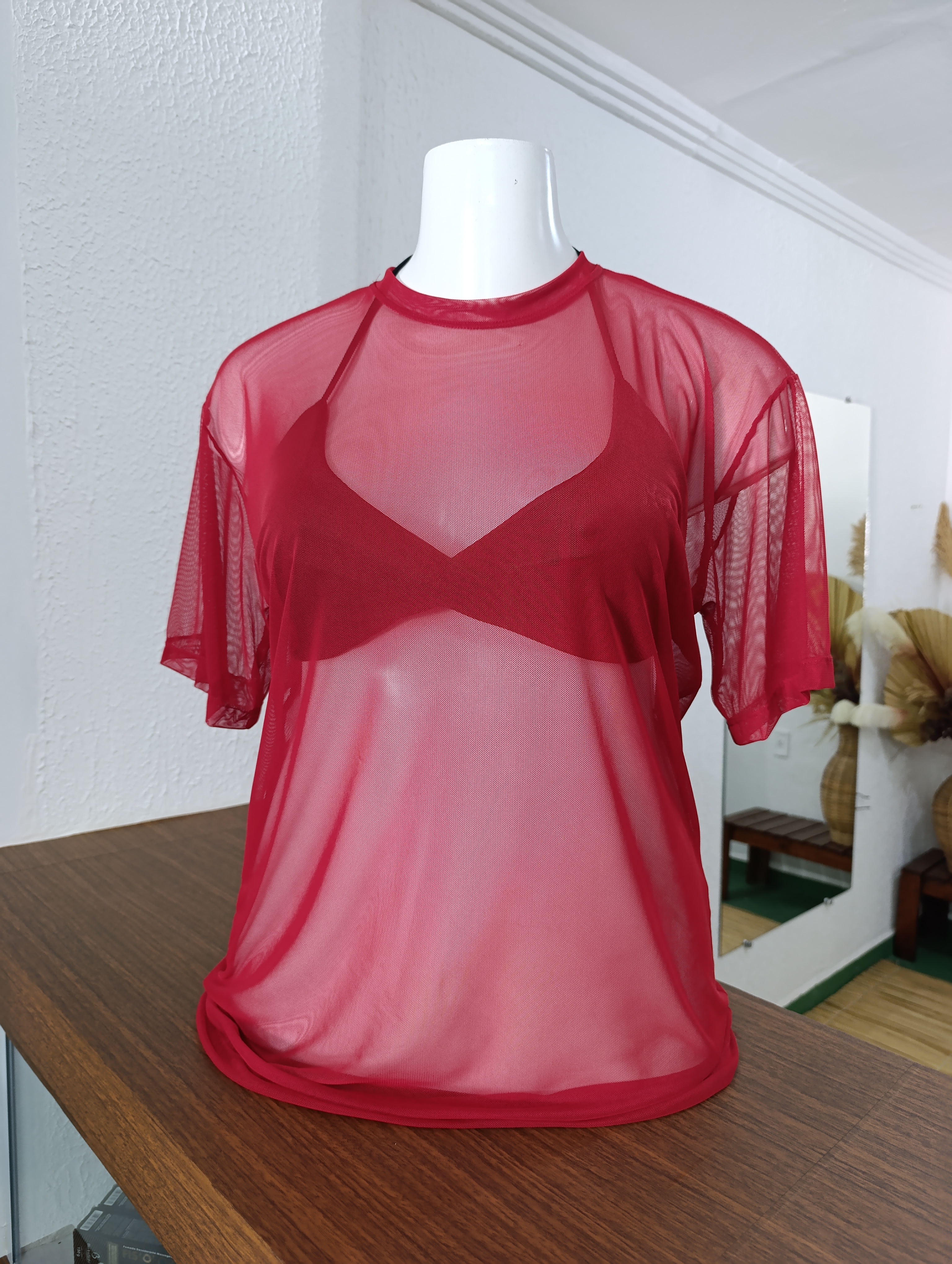 Blusa GG Tule Vermelho