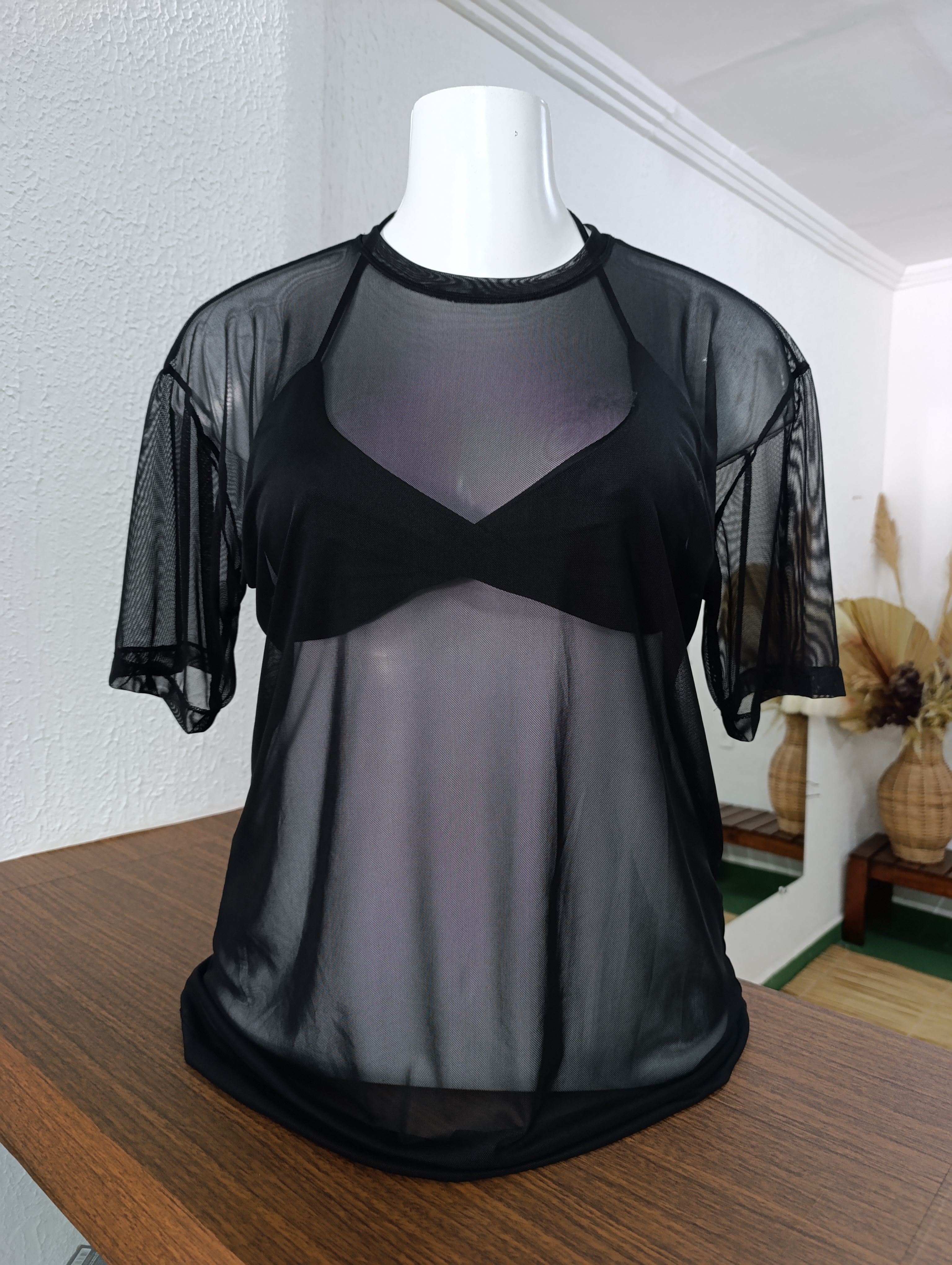 Blusa GG Tule PRETO