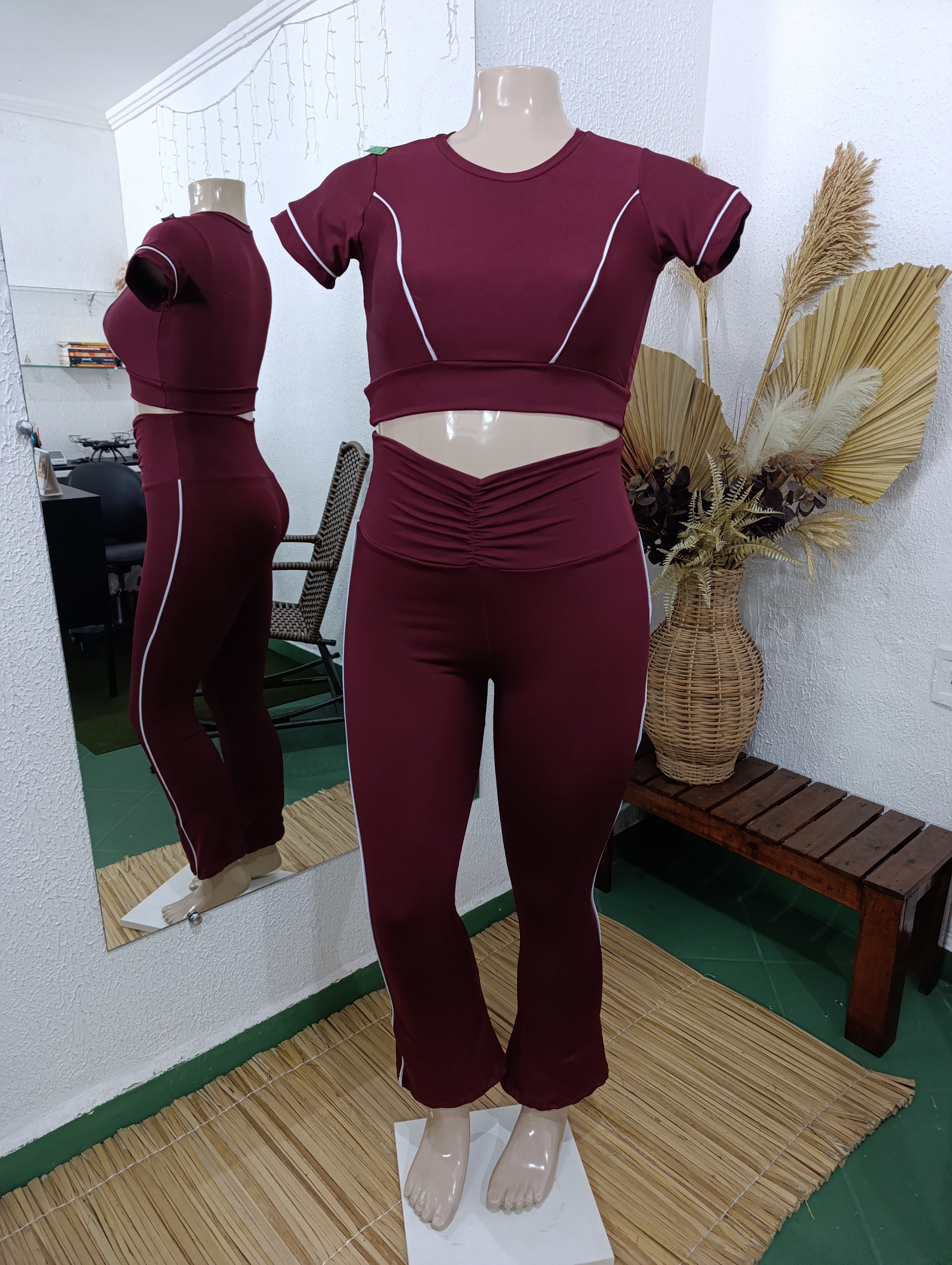 Conjunto de Calça GG fler Vinho