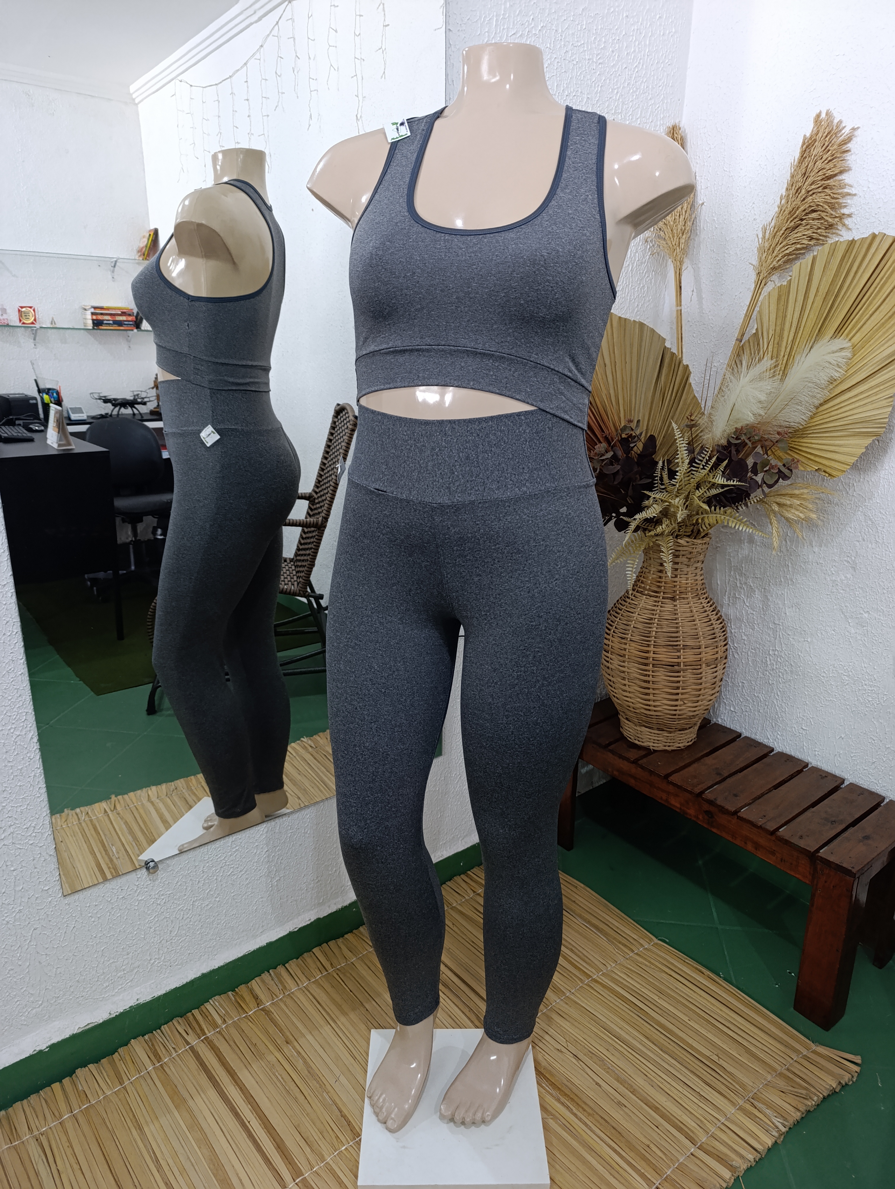 Conjunto de Calça GG Cinza Sem bojo