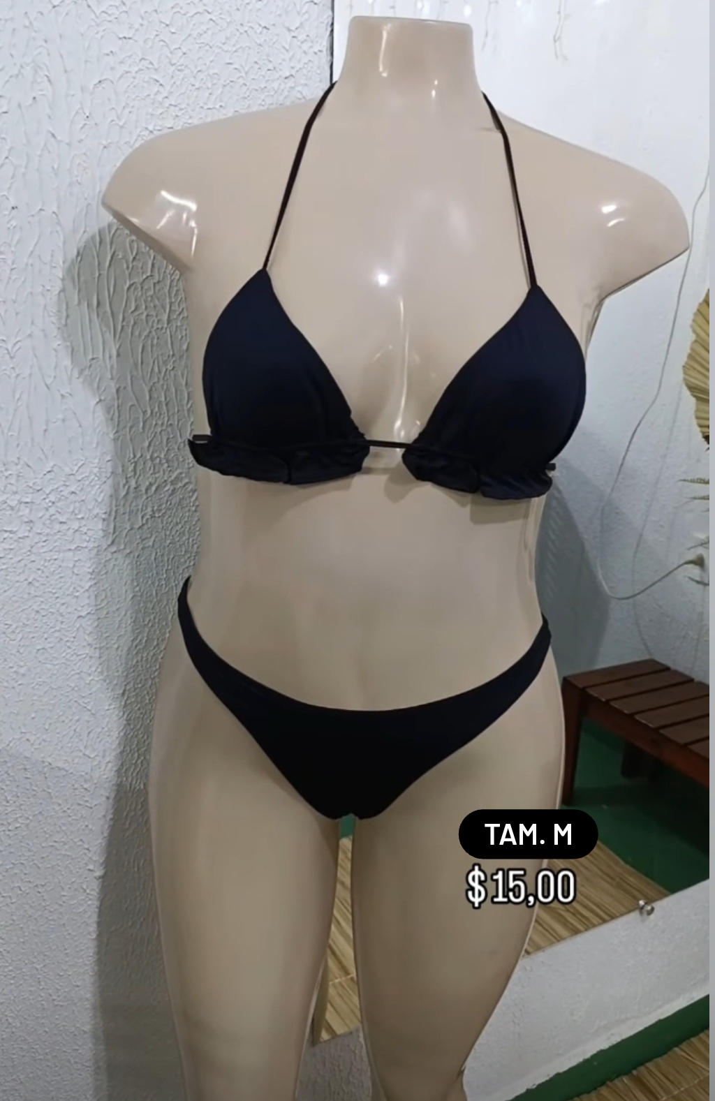 Biquíni M fio dental PRETO