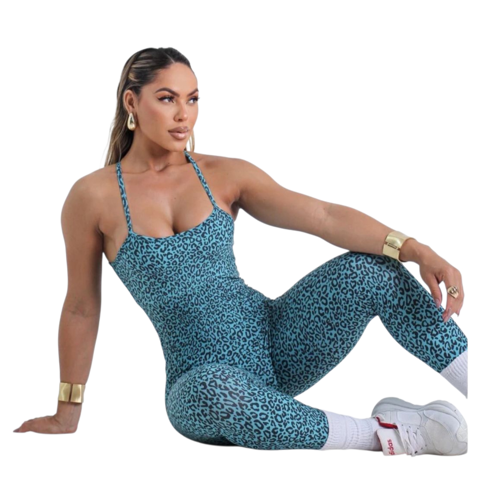 Macacão M longo Cores: Azul, lilás e bege