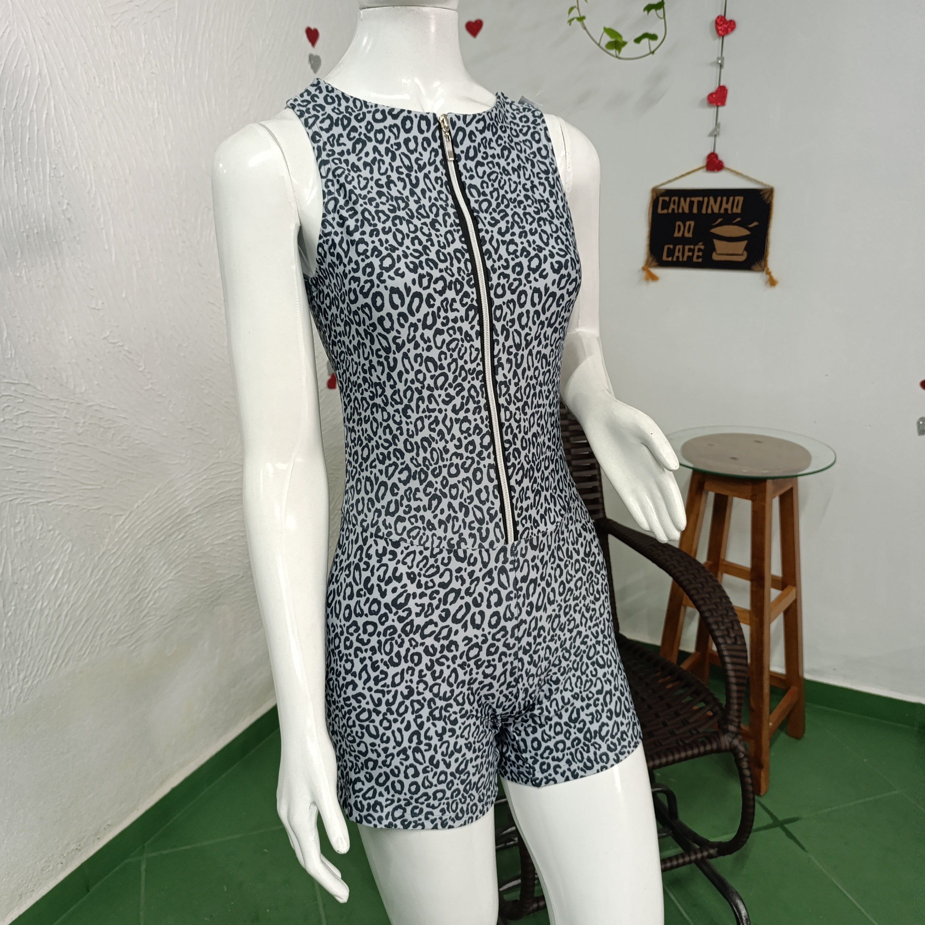 Macaquito M com zíper cor: cinza