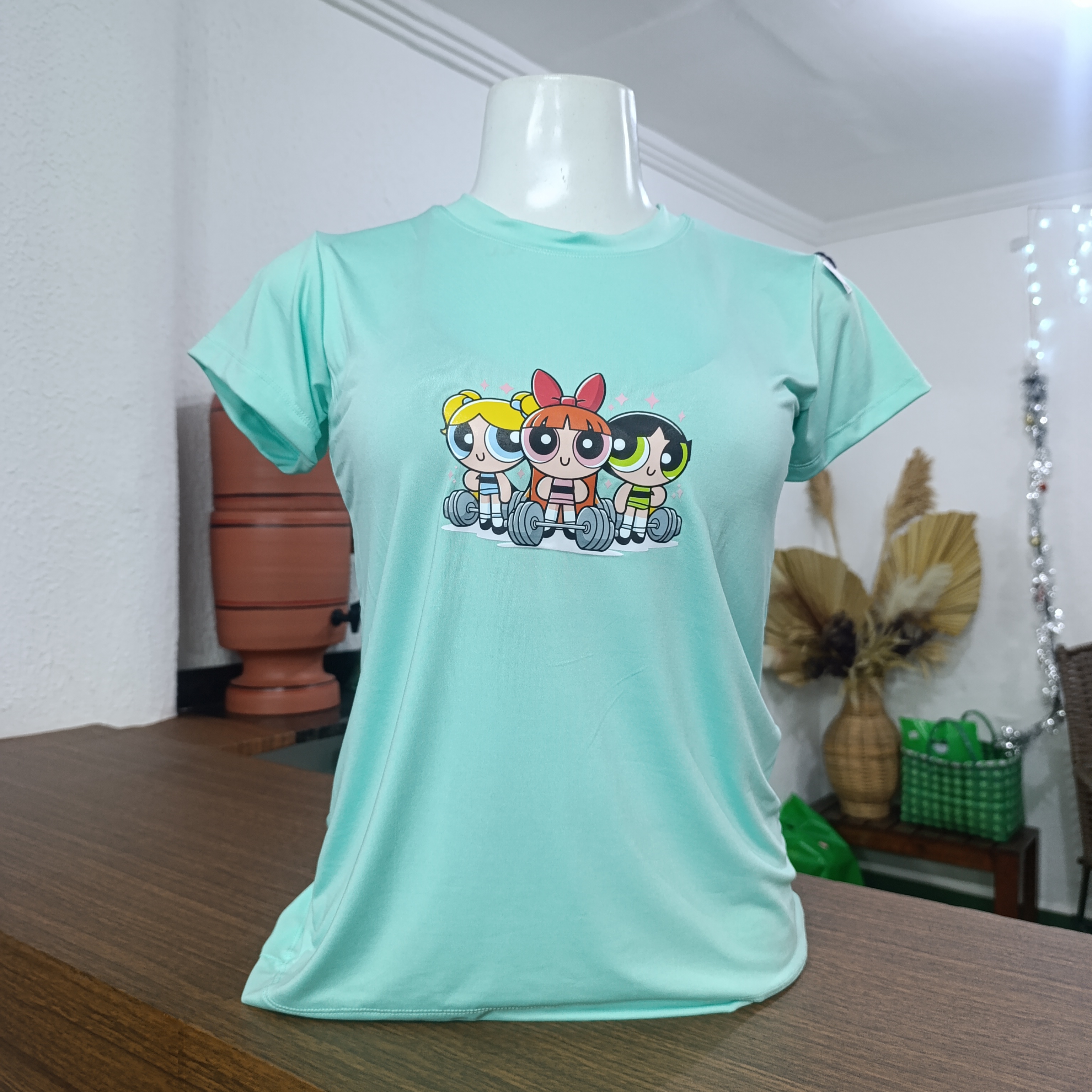 Blusa M Meninas Super Poderosa Verde claro