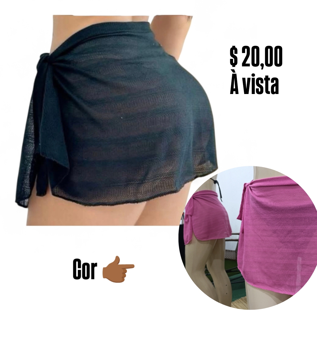 Saída de PRAIA GG saia ROSA 🩷