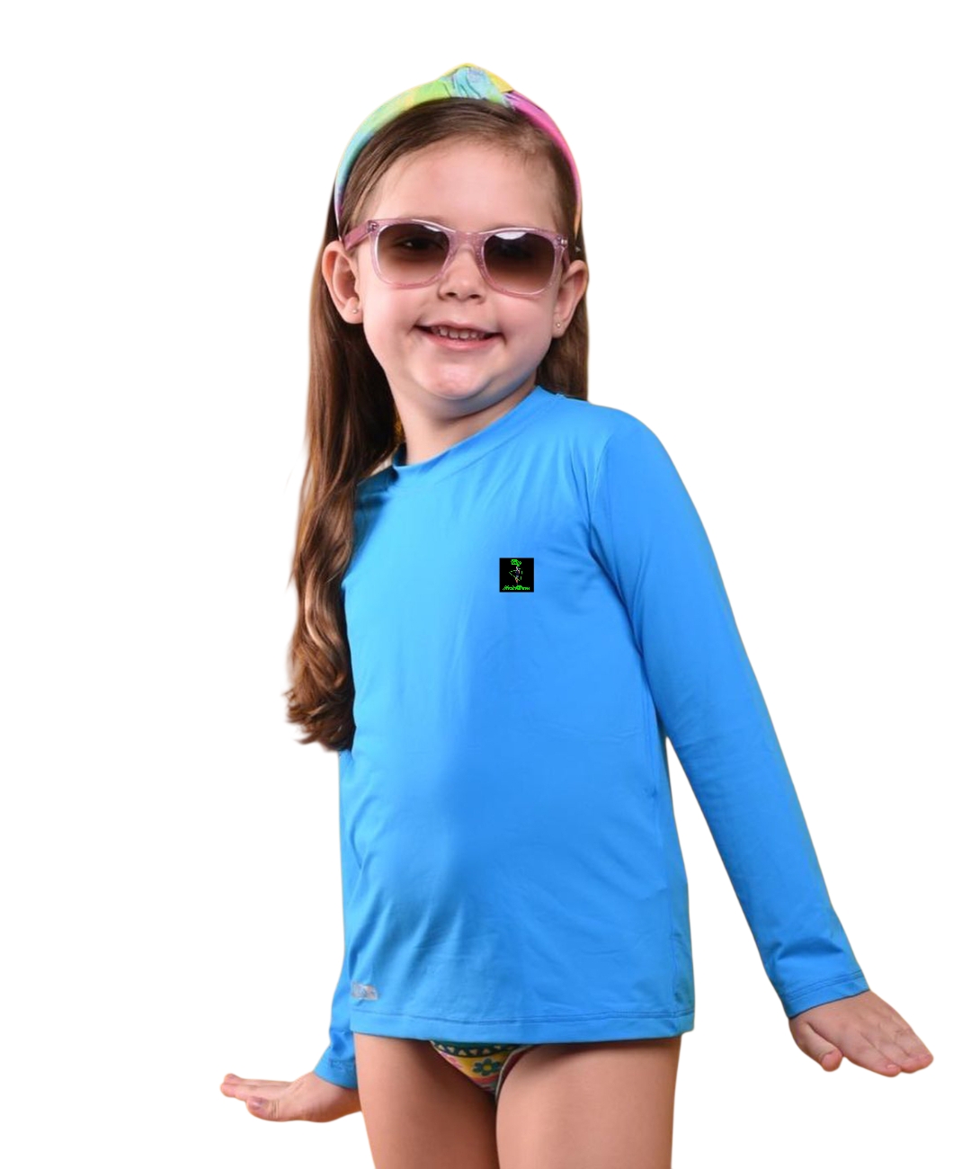 Camisa UV 06 anos. Azul