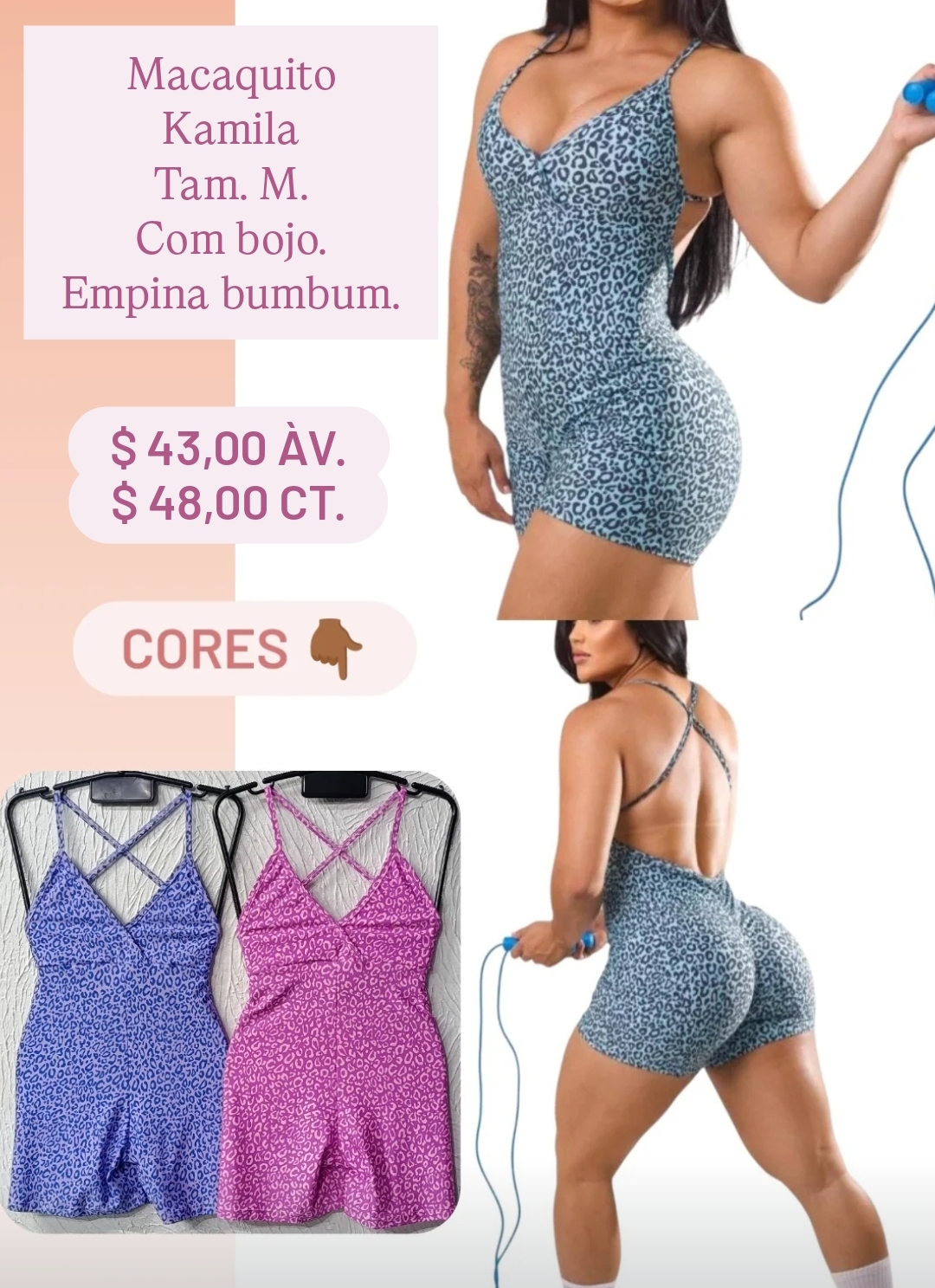 Macaquito M Kamila. Com bojo. Empina bumbum.    Ref. 699723