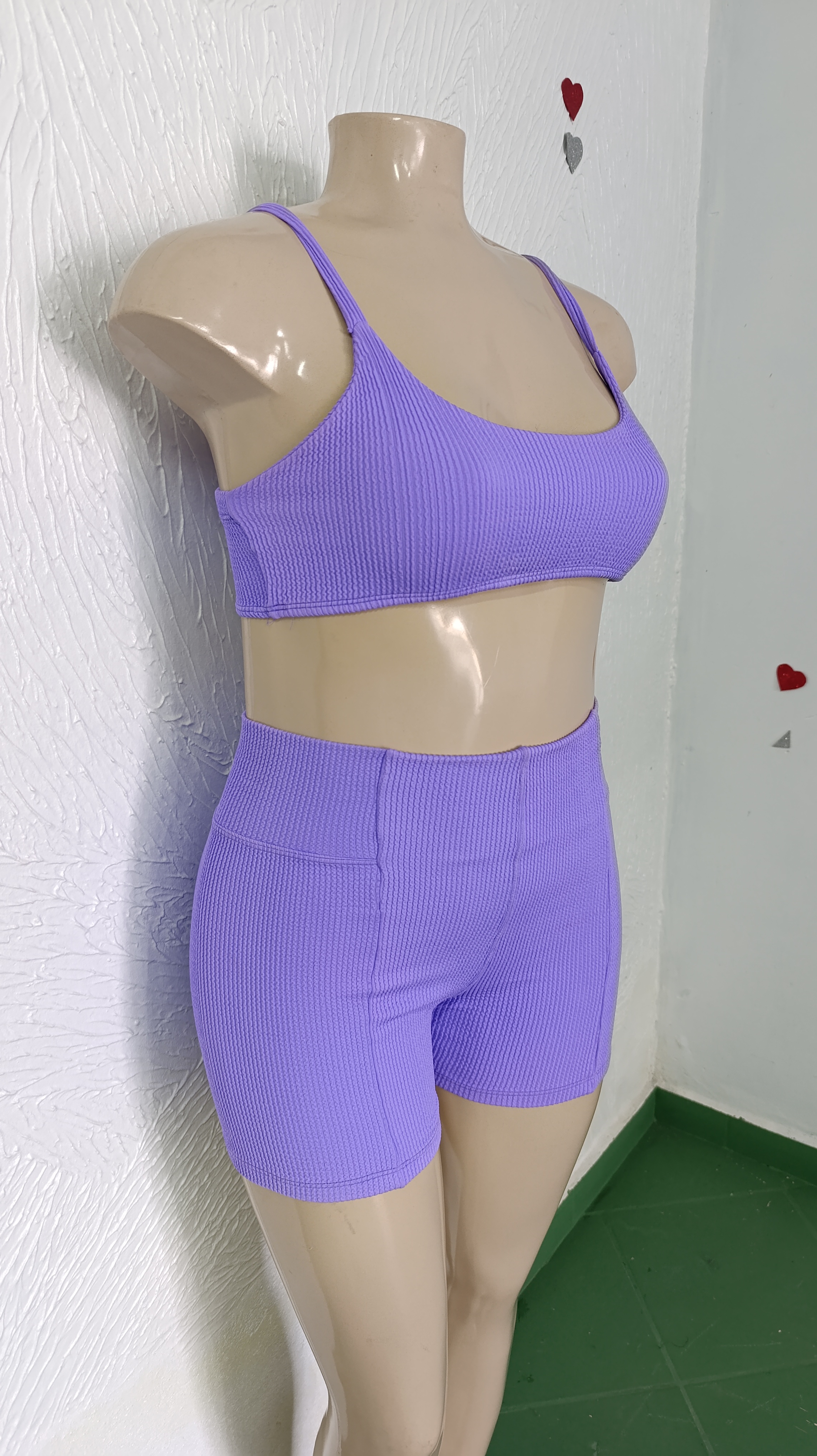 Conjunto de Short GG Jacquard Cor: LILÁS