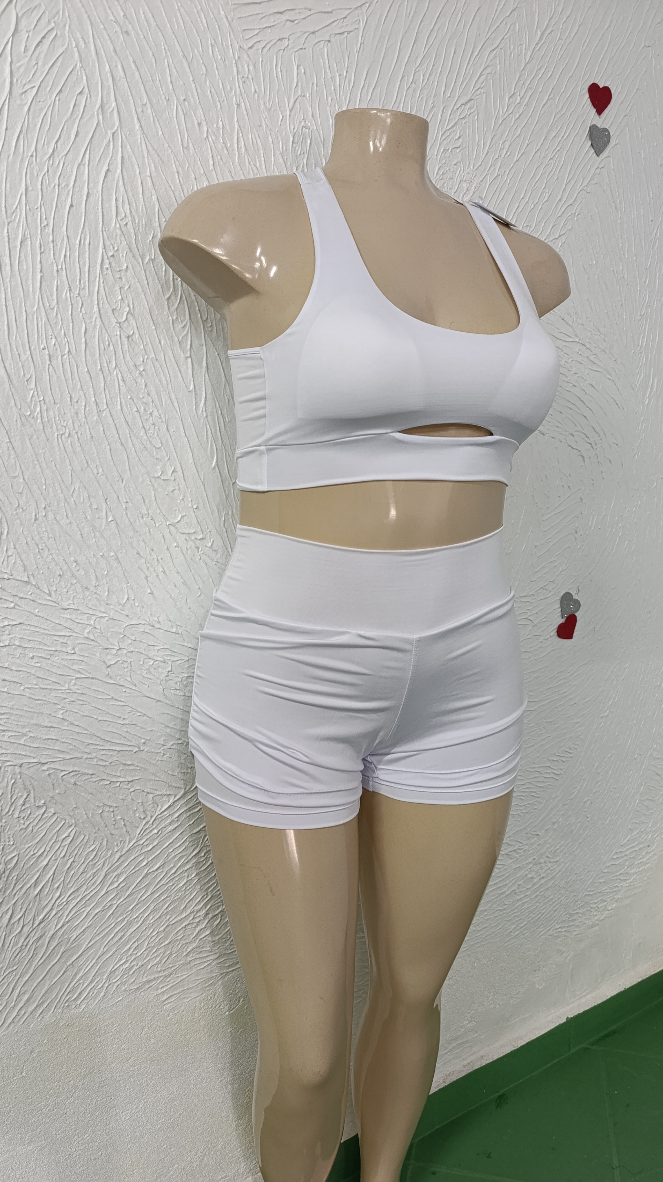 Conjunto de Short G. Duplo. Cor: BRANCO