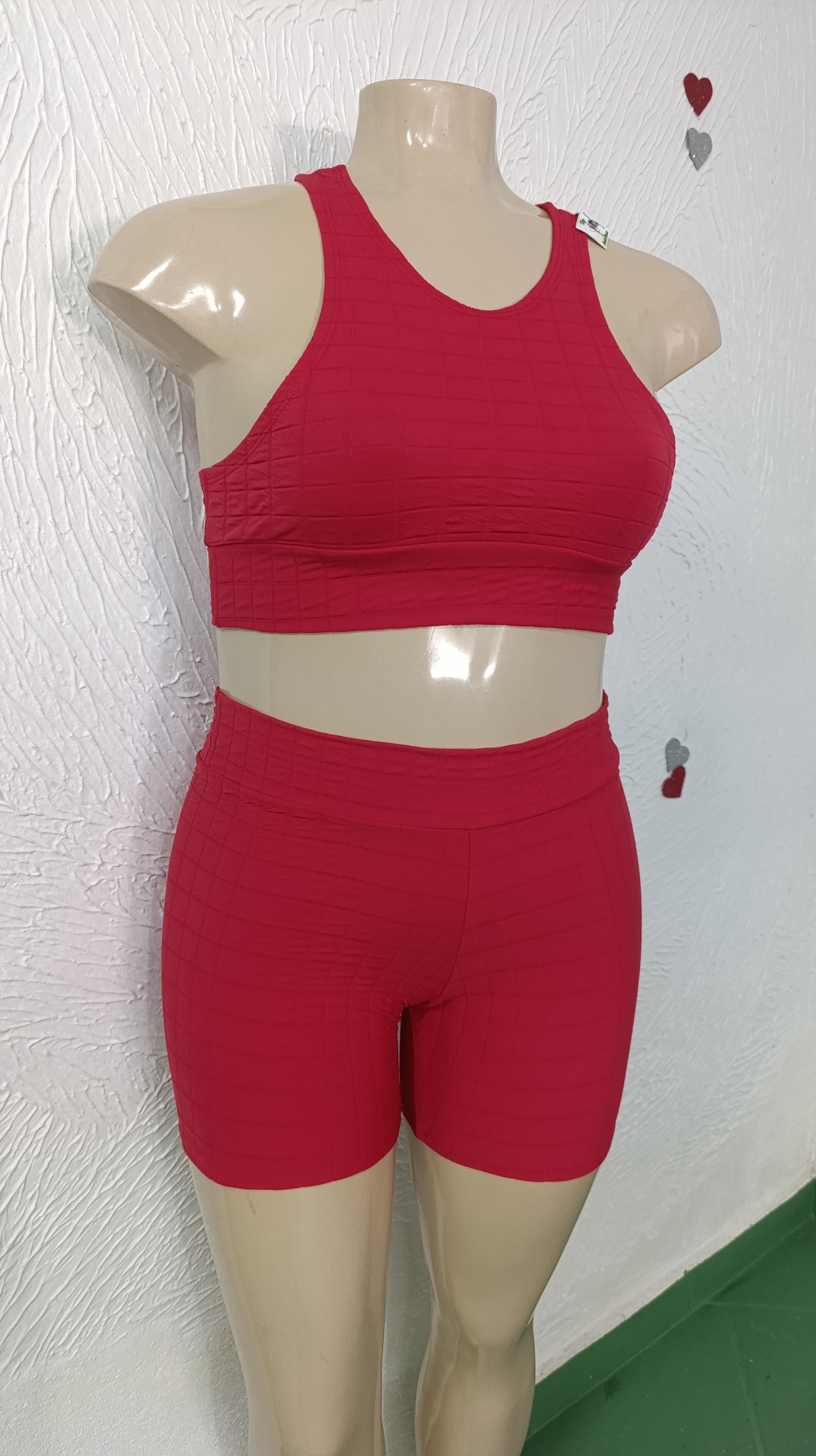 Conjunto de Short GG Jacquard COR: VERMELHO