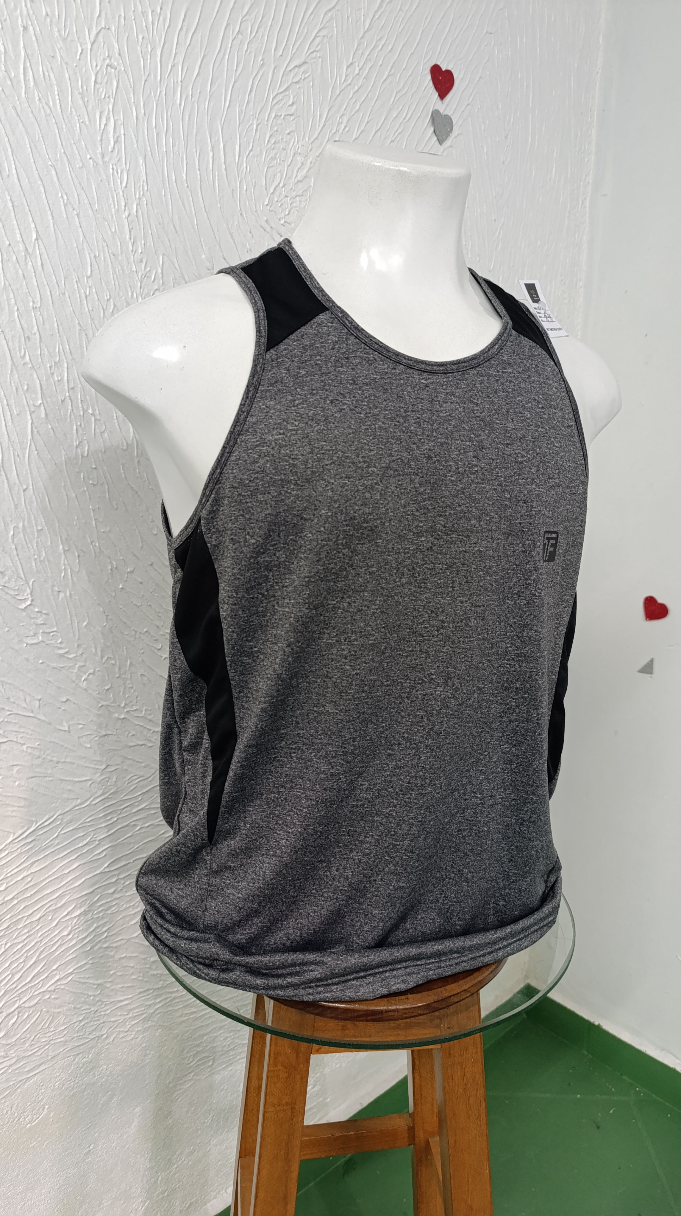 Camiseta M Dryfit Cor: Cinza com Preto