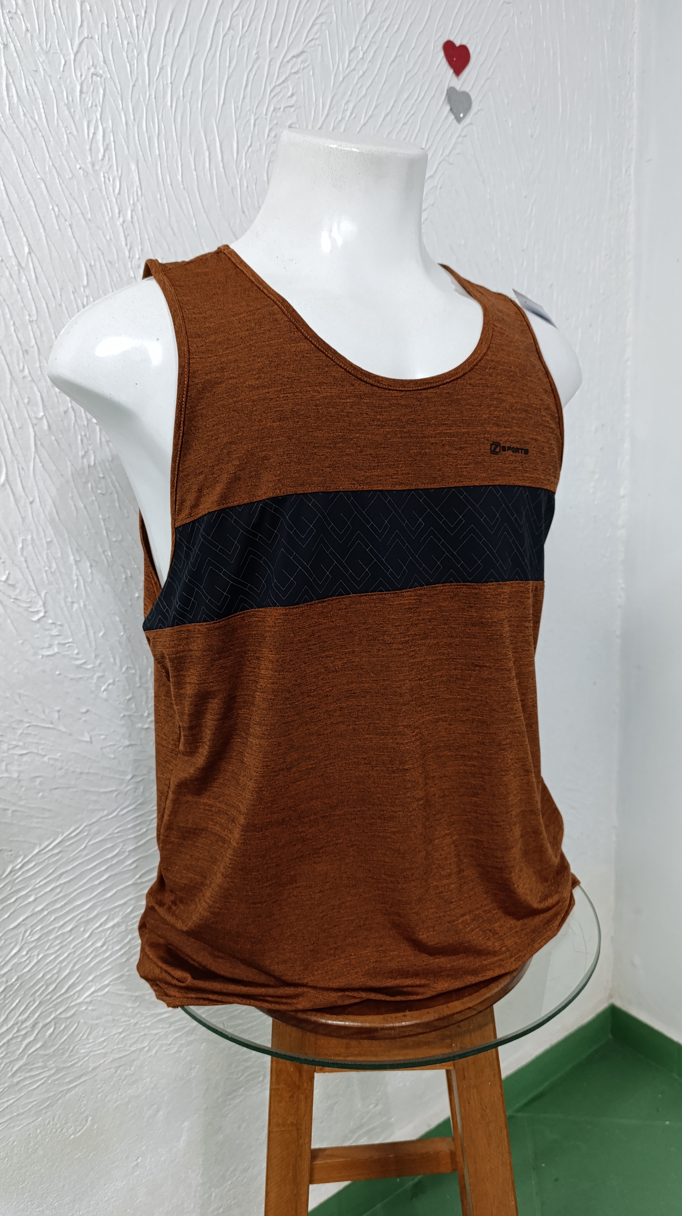 Camiseta M Dryfit Cor: marrom mescla