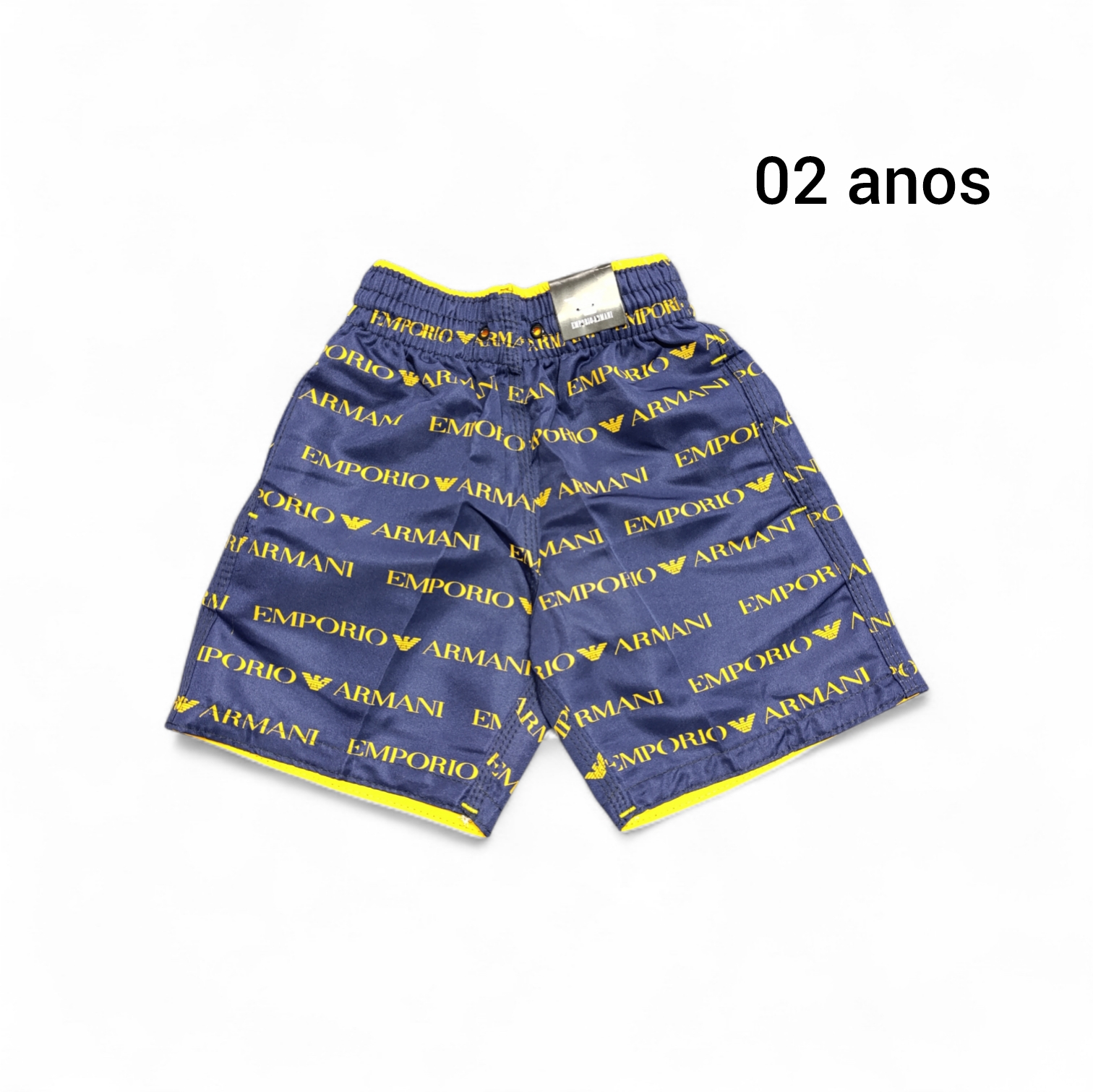 Infantil Bermuda 02 anos. Em Tactel. Cor MARINHO. EMPORIO