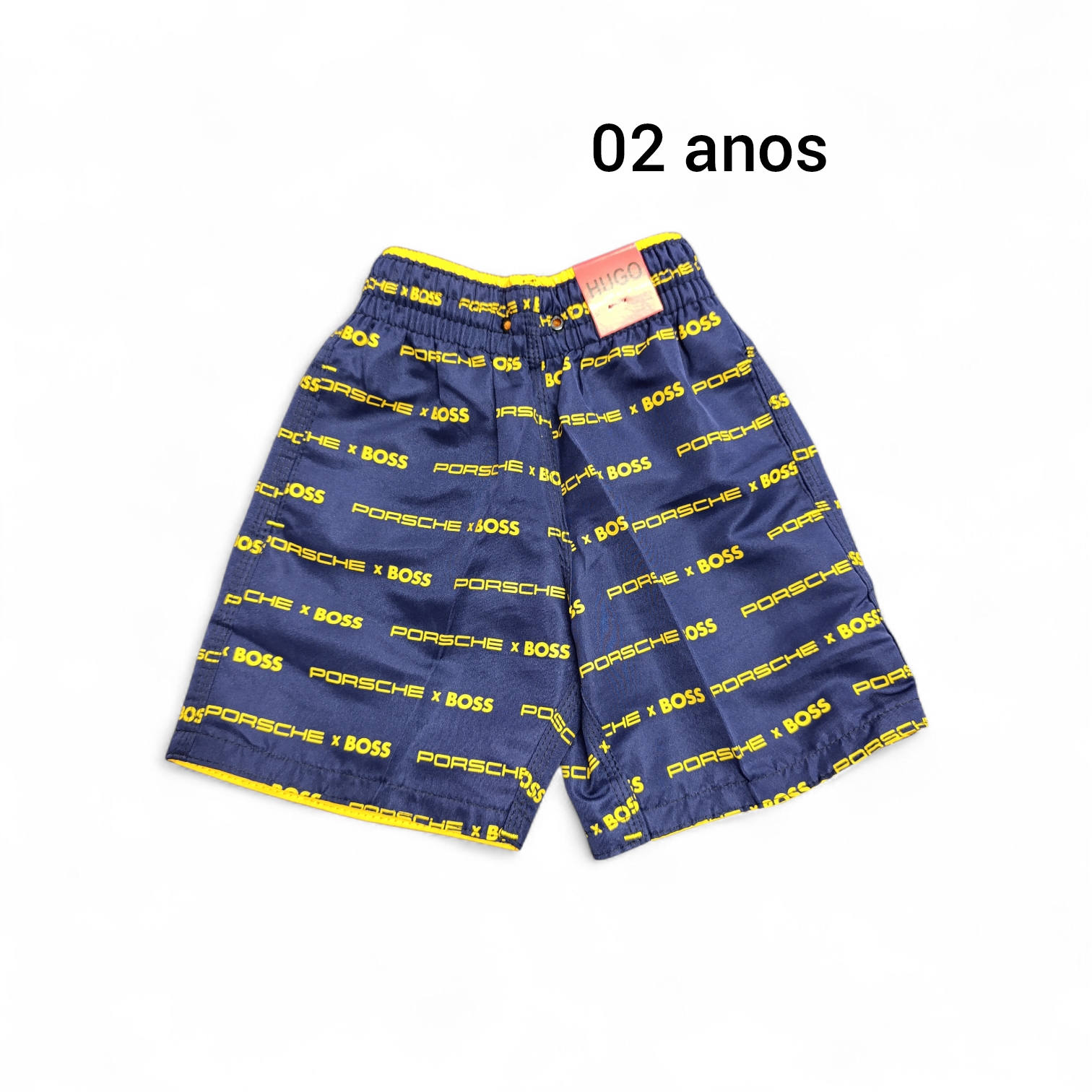 Infantil Bermuda 02 anos. Em Tactel. Cor MARINHO. Boss