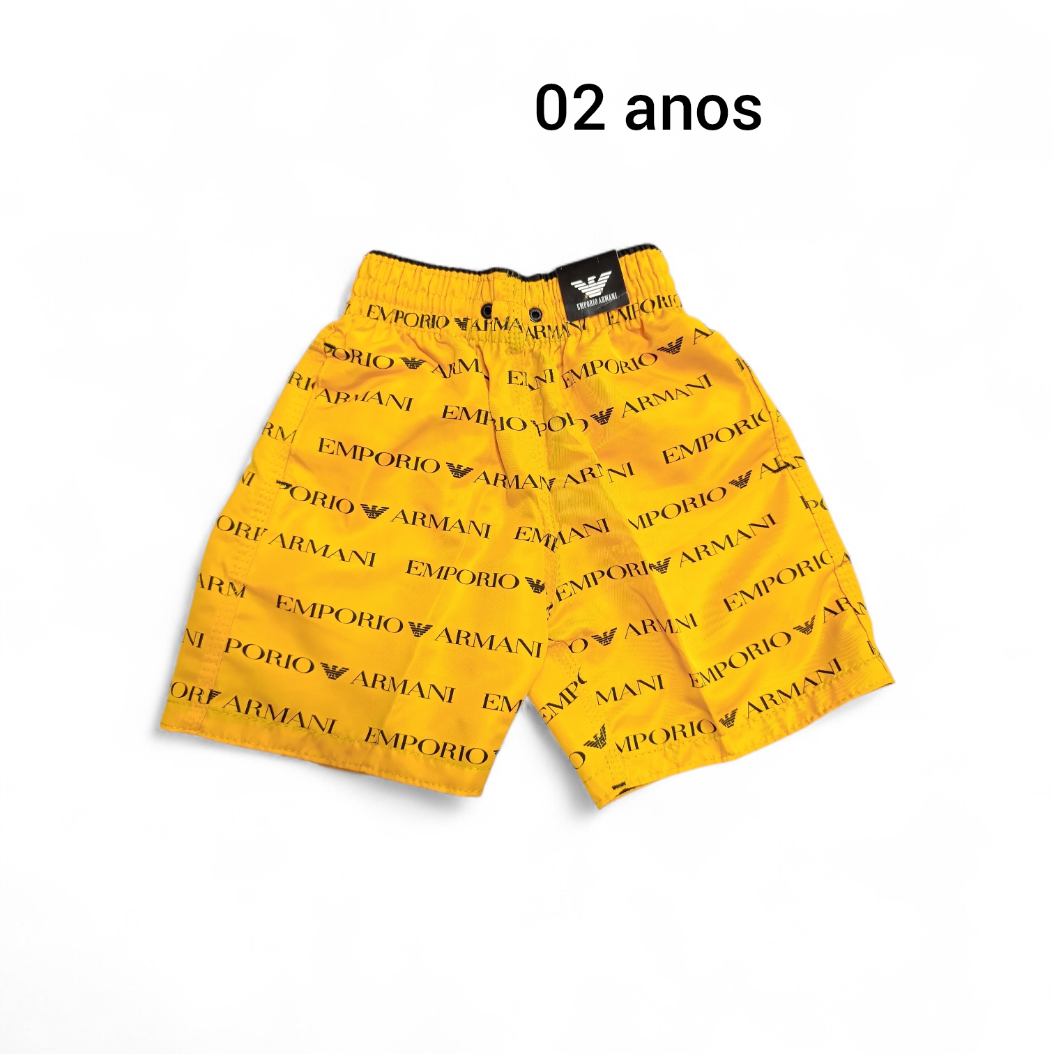 Infantil Bermuda 02 anos. Em Tactel. Cor AMARELO. EMPORIO