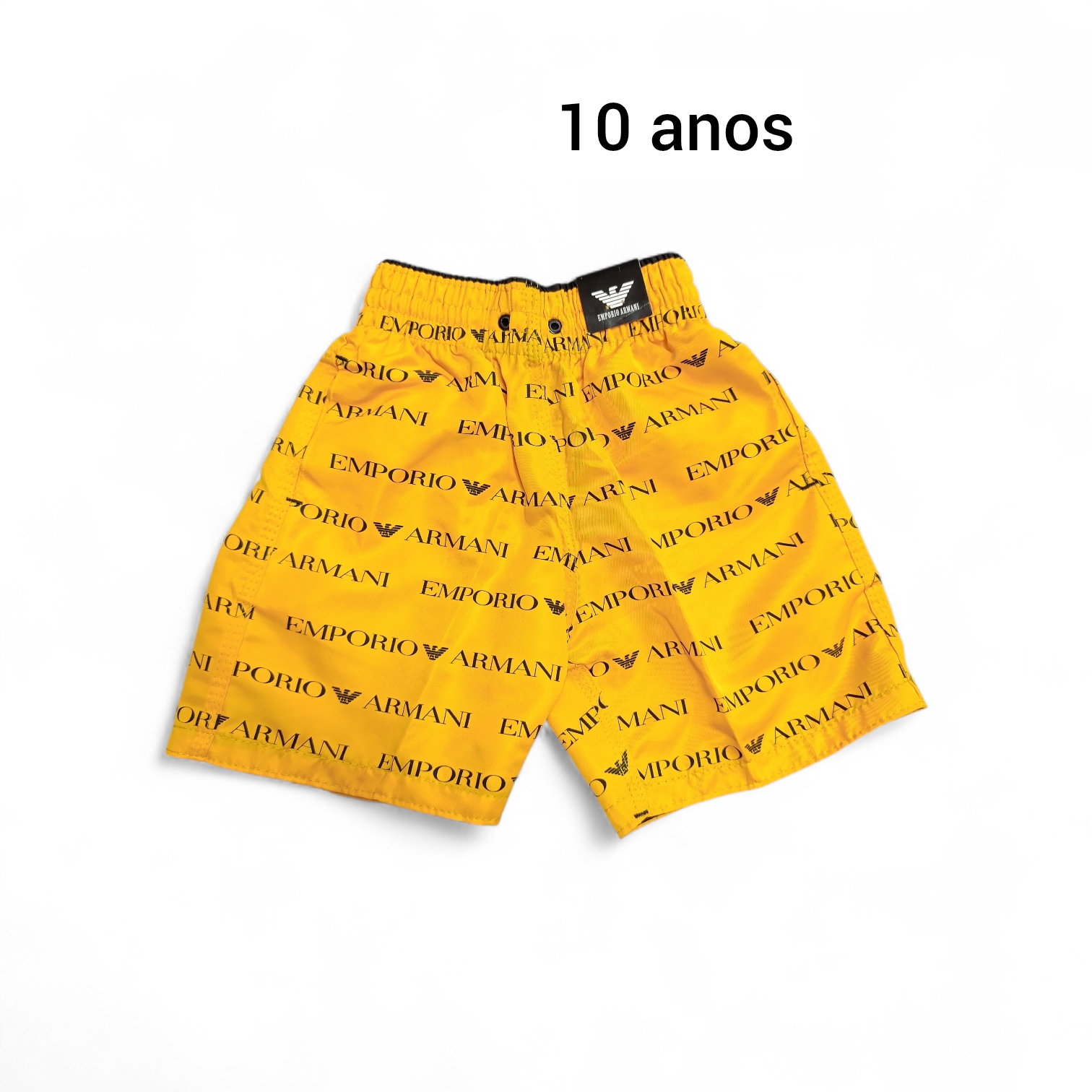 Infantil Bermuda 10 anos. Tactel. Cor AMARELA. EMPORIO