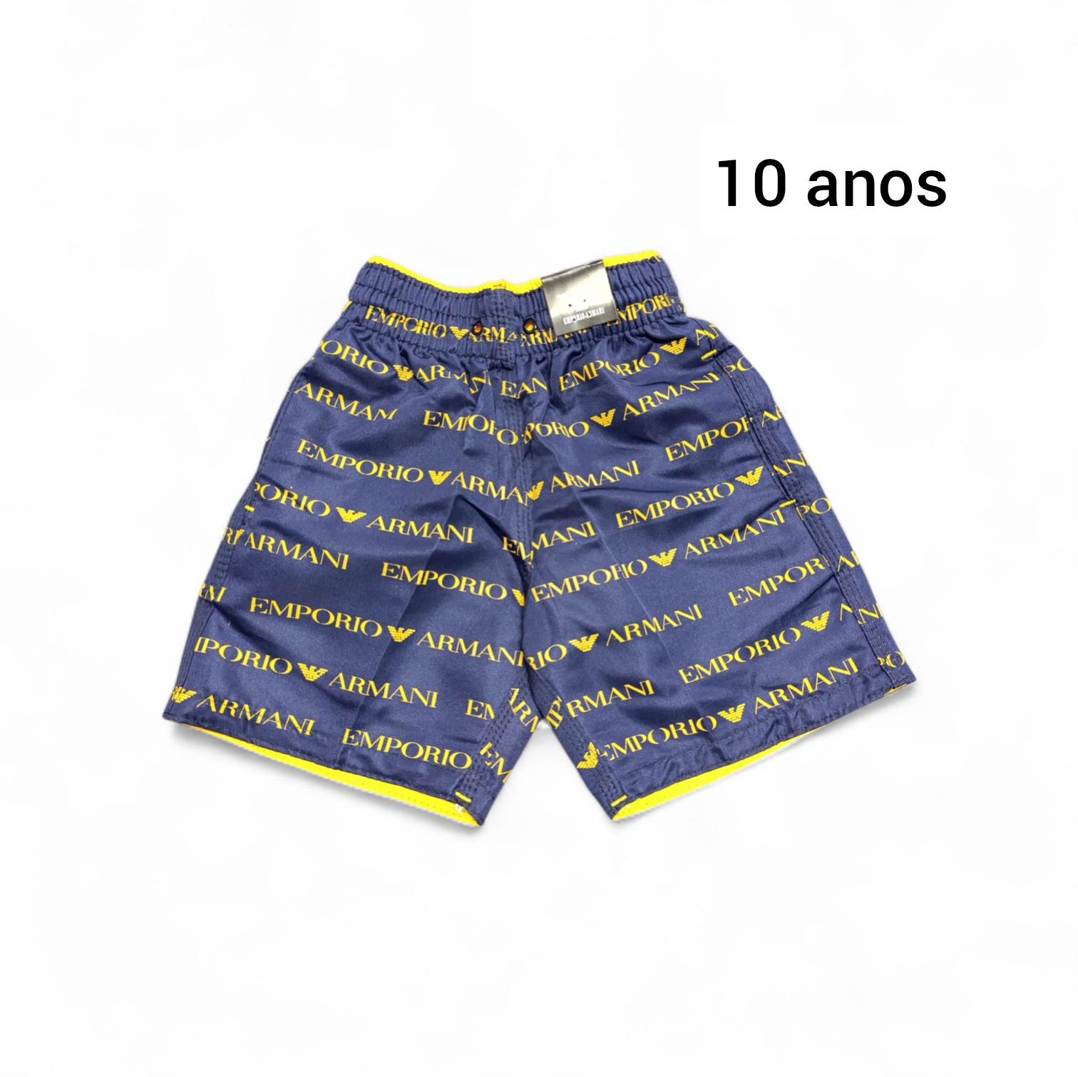 Infantil Bermuda 10 anos. Tactel. Cor MARINHO. EMPORIO