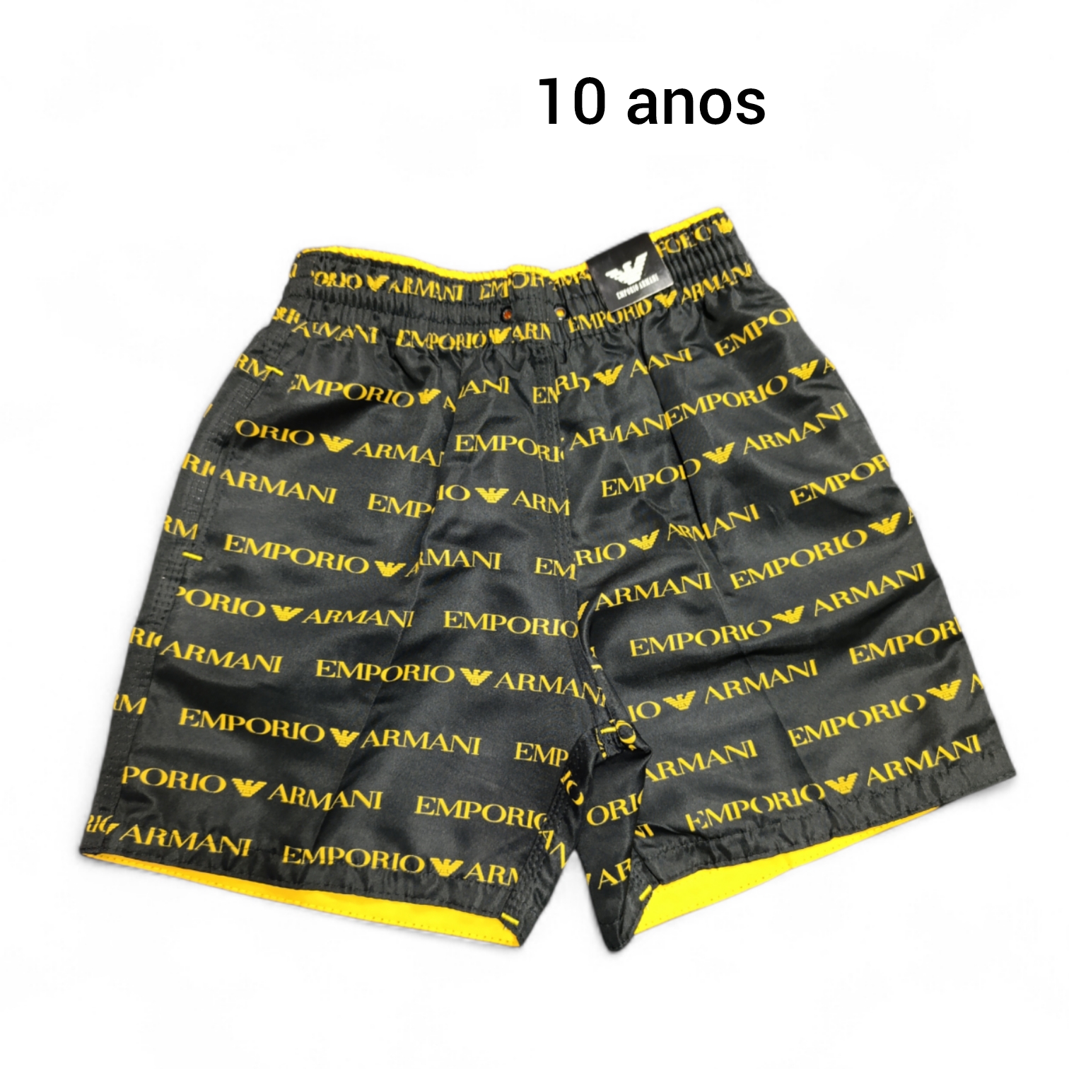Infantil Bermuda 10 anos Tactel. Cor PRETA. EMPORIO