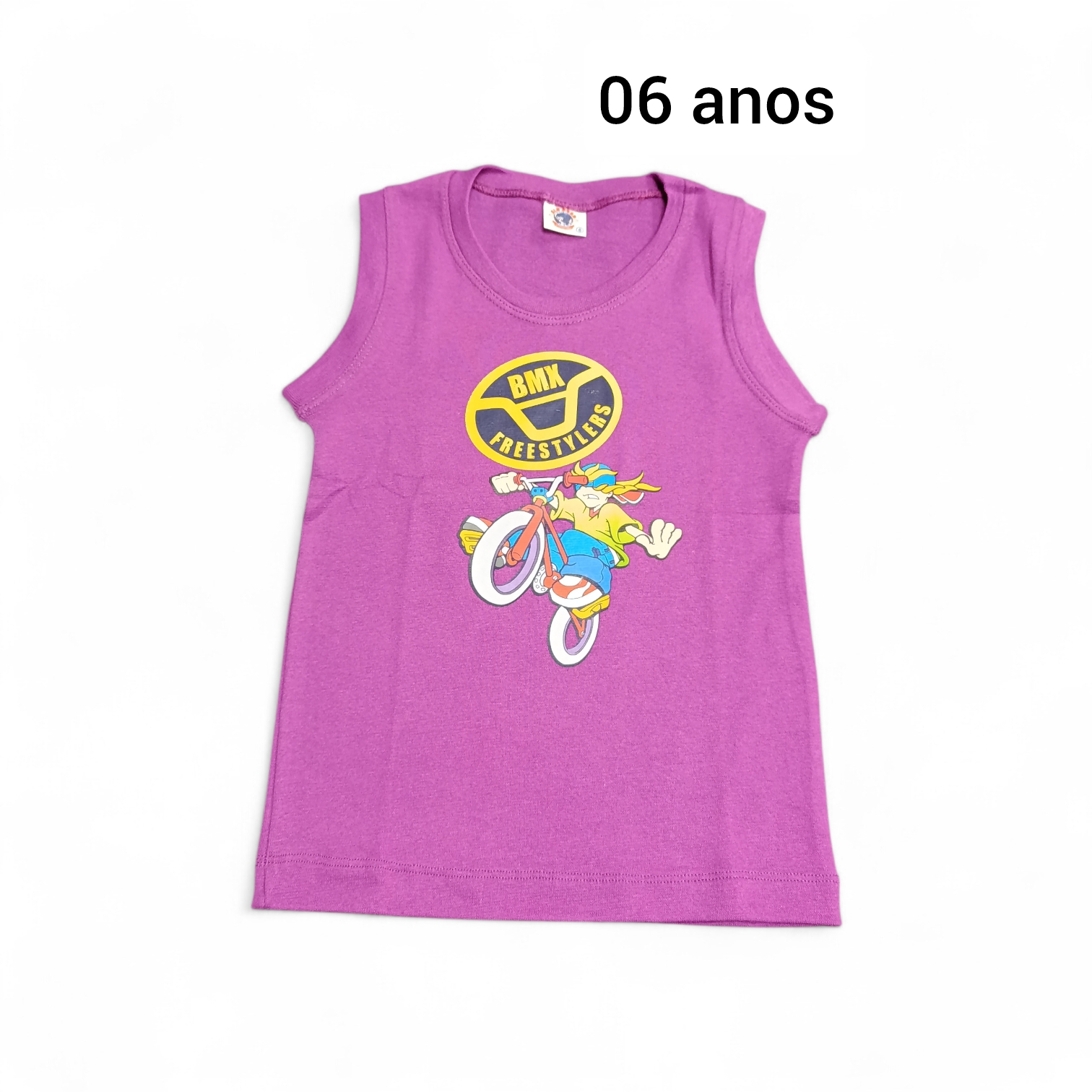 Infantil camiseta 06 anos. Cor ROXO. BMX