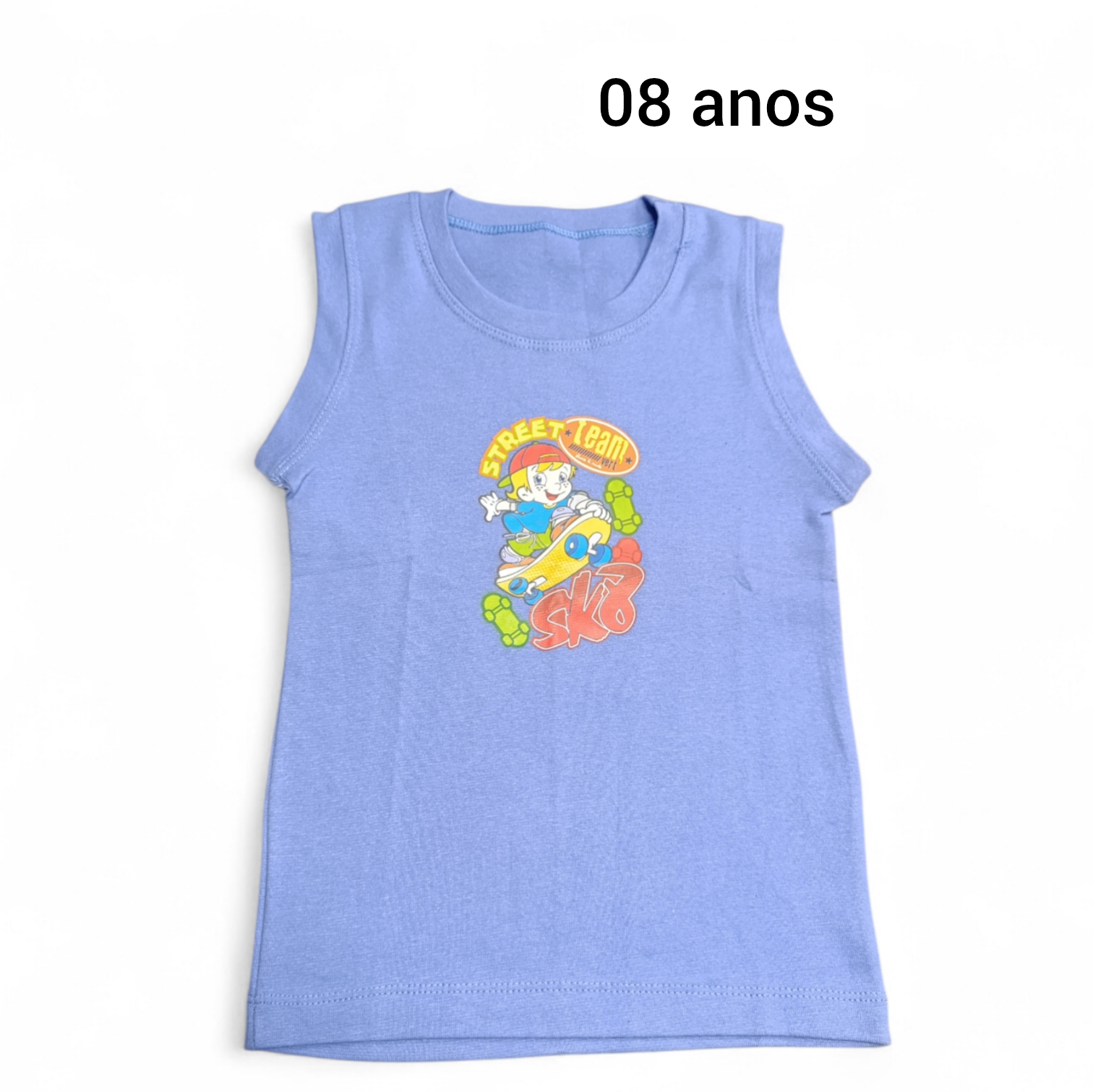 Infantil camiseta 08 anos. Cor azul. STREET