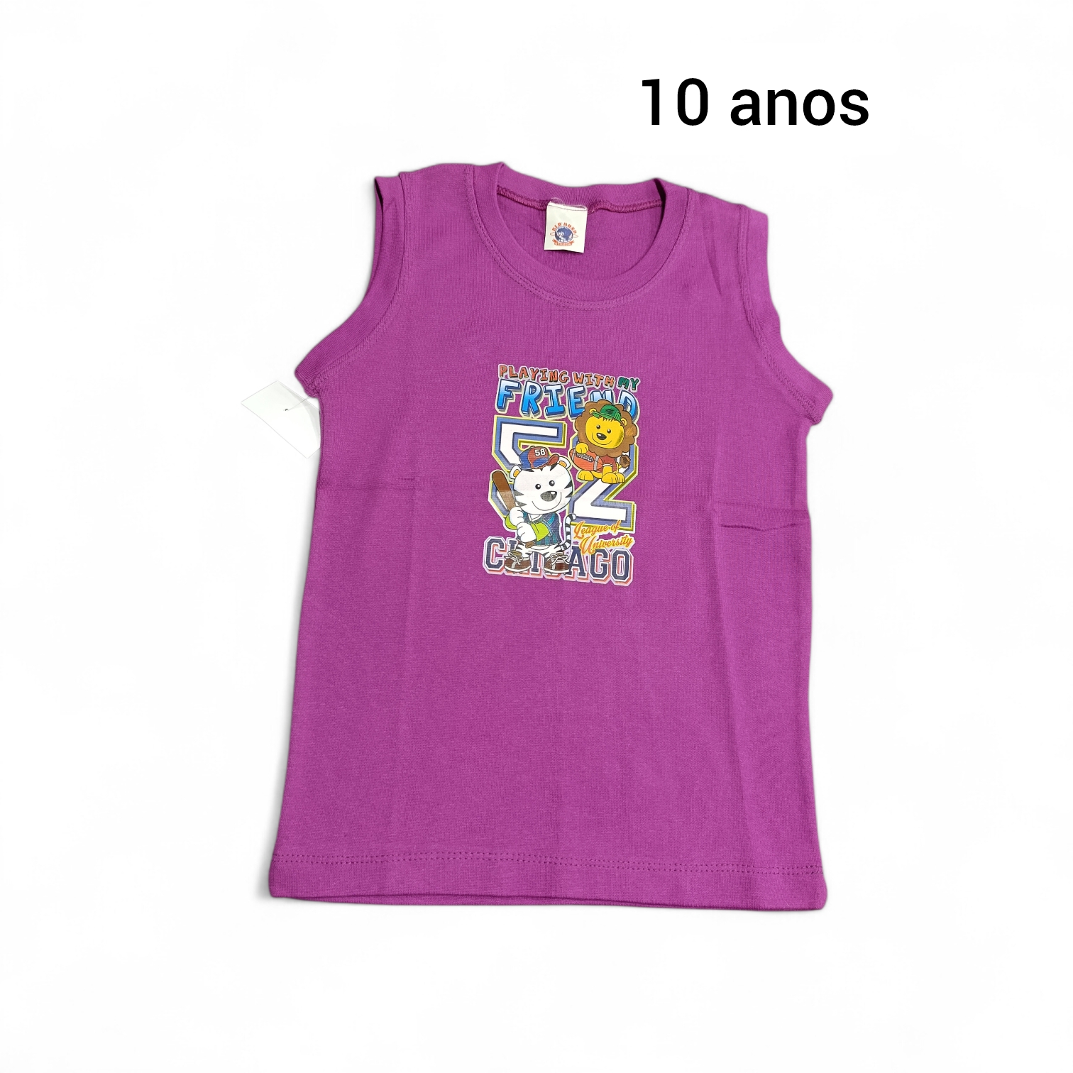 Infantil camiseta 06 anos. Cor ROXO. FRIEND