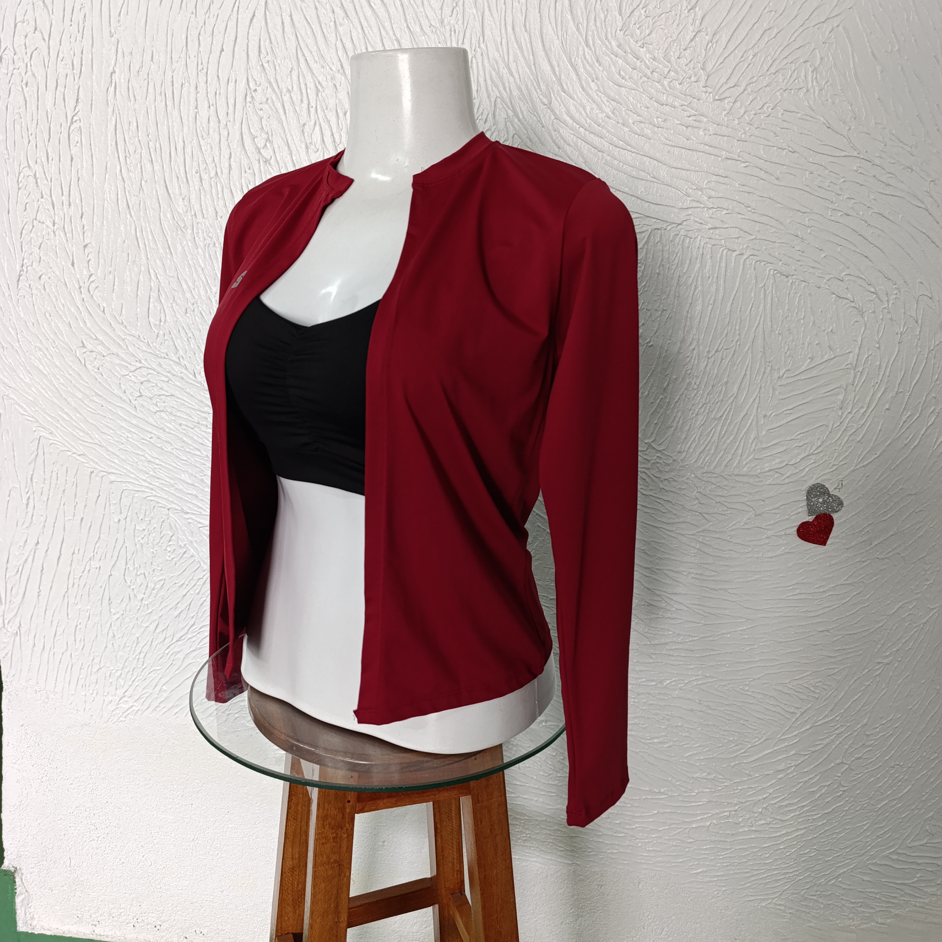 Casaquinho M UV sem zíper. Cor VINHO