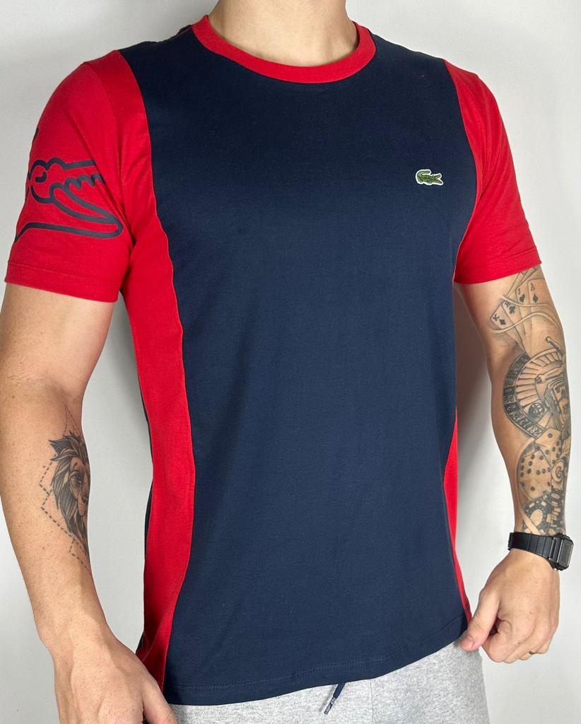 Camiseta Peruana Lacoste Vermelho/Preto