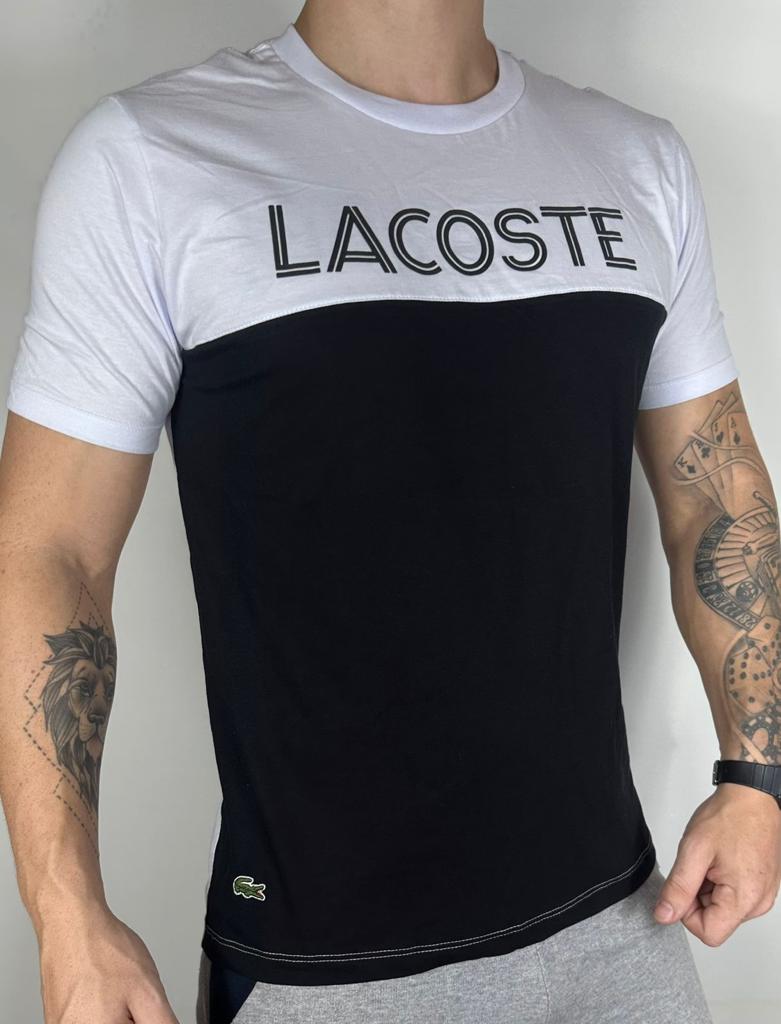Camiseta Peruana Lacoste Preto/Branco