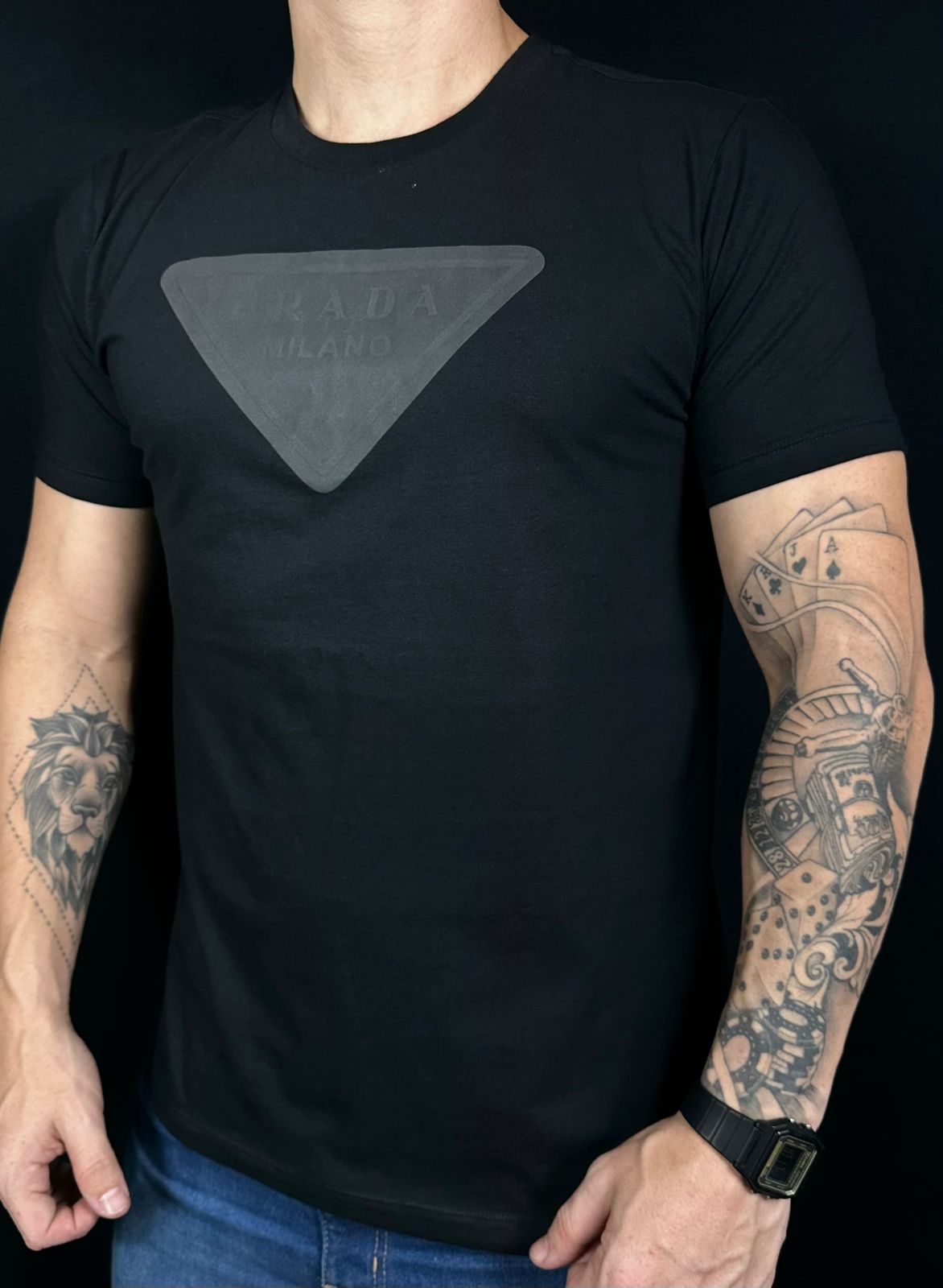 Camiseta Peruana Prada Preta com Estampa