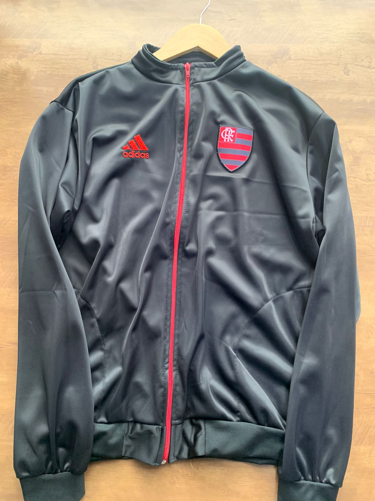 Casaco Flamengo Preto Com Gola