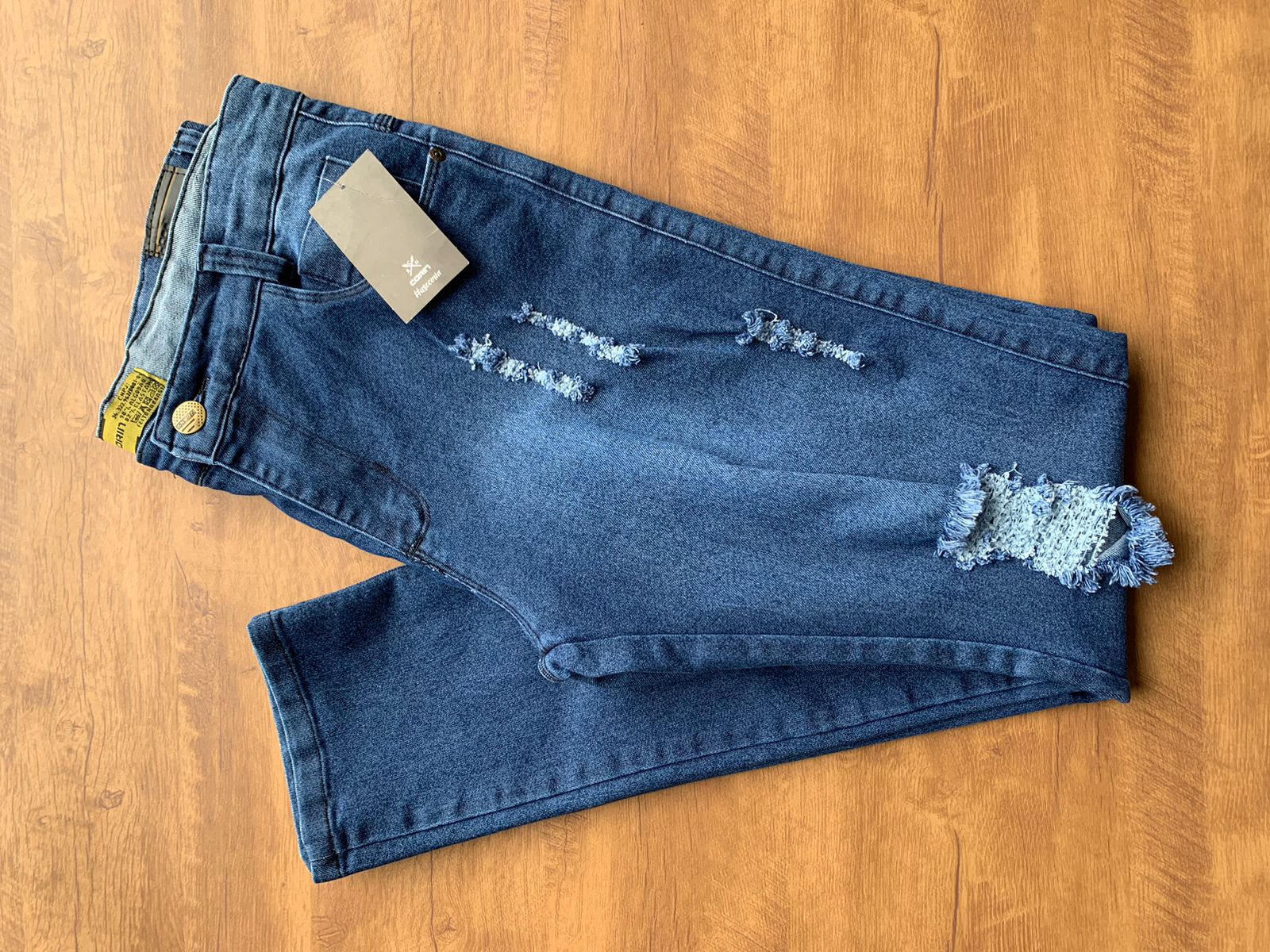 CALÇA JEANS moda com furos