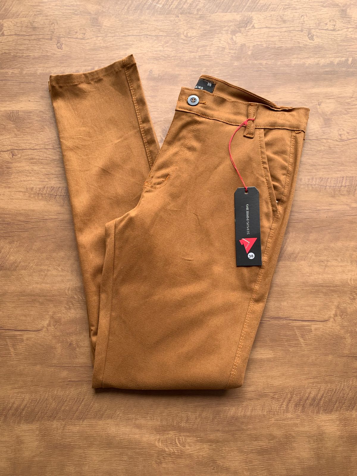 Calça Slim Alfaiataria Bege